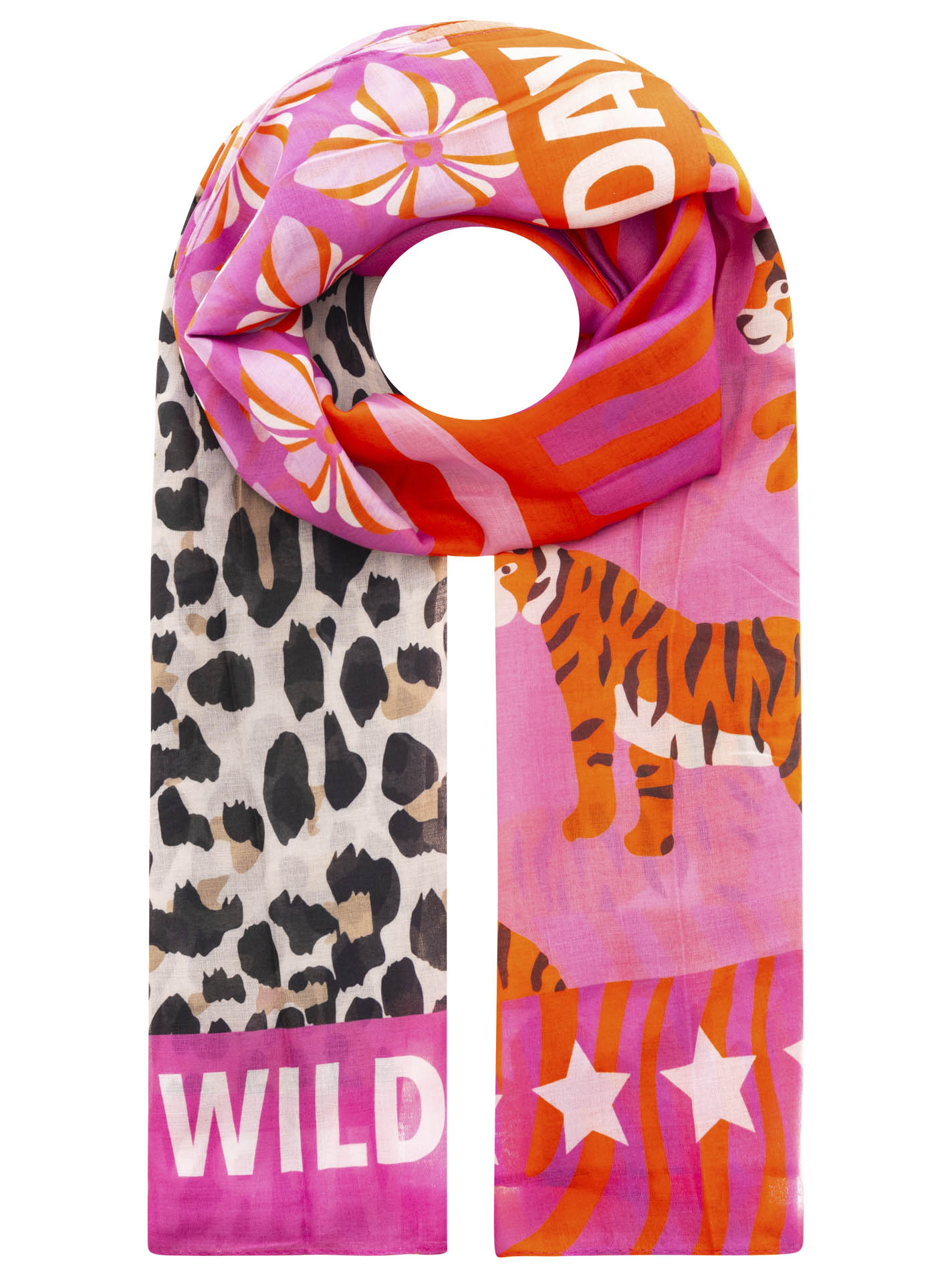 Schal Viskose Mix "Tropical Tucan & Tiger Star"