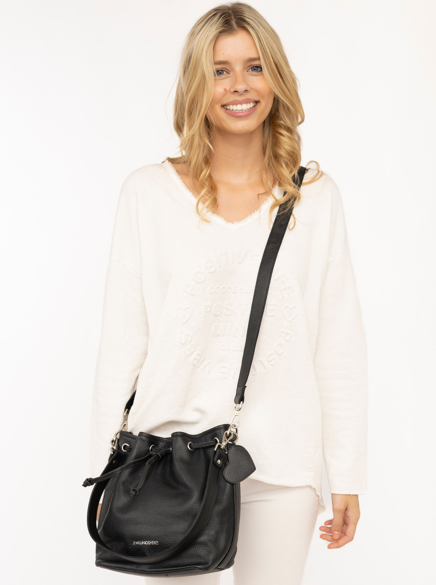 Ledertasche "Drawstring Bag"