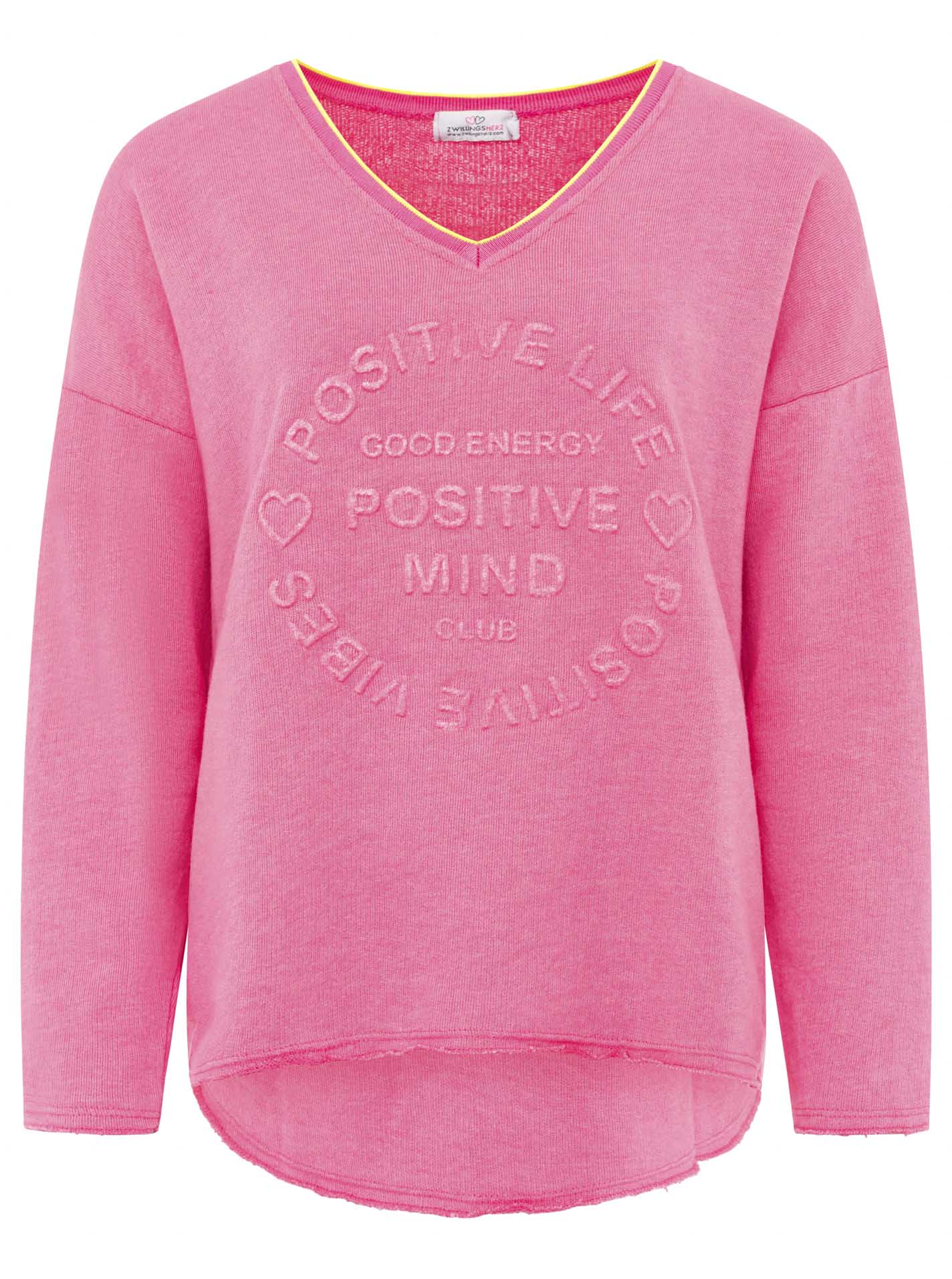 Sweat Pullover Neonkante "Positive Mind"