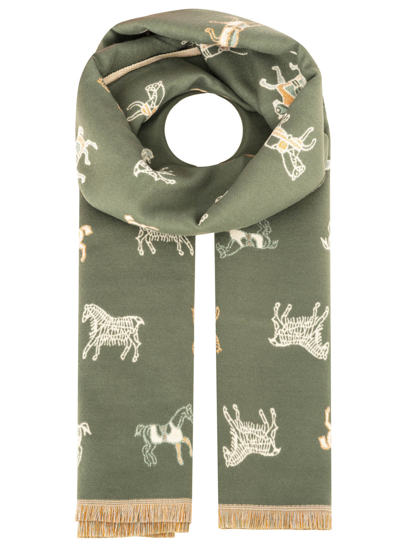 100% Viskose Kuschelschal "Pferde"