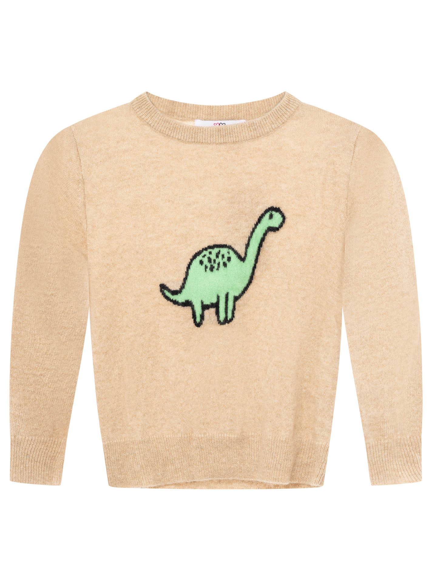 100% Cashmere Kids Rundhals Pullover Dino
