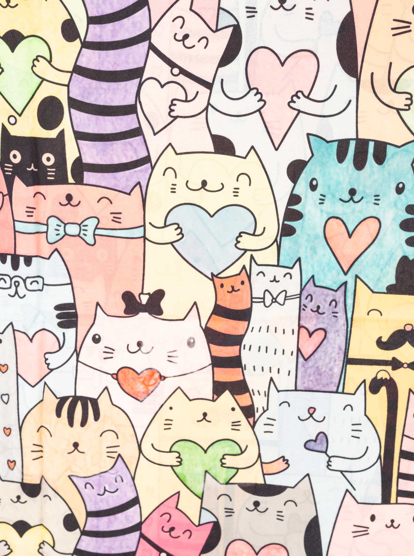 Fransenschal "Bunte Katzen"