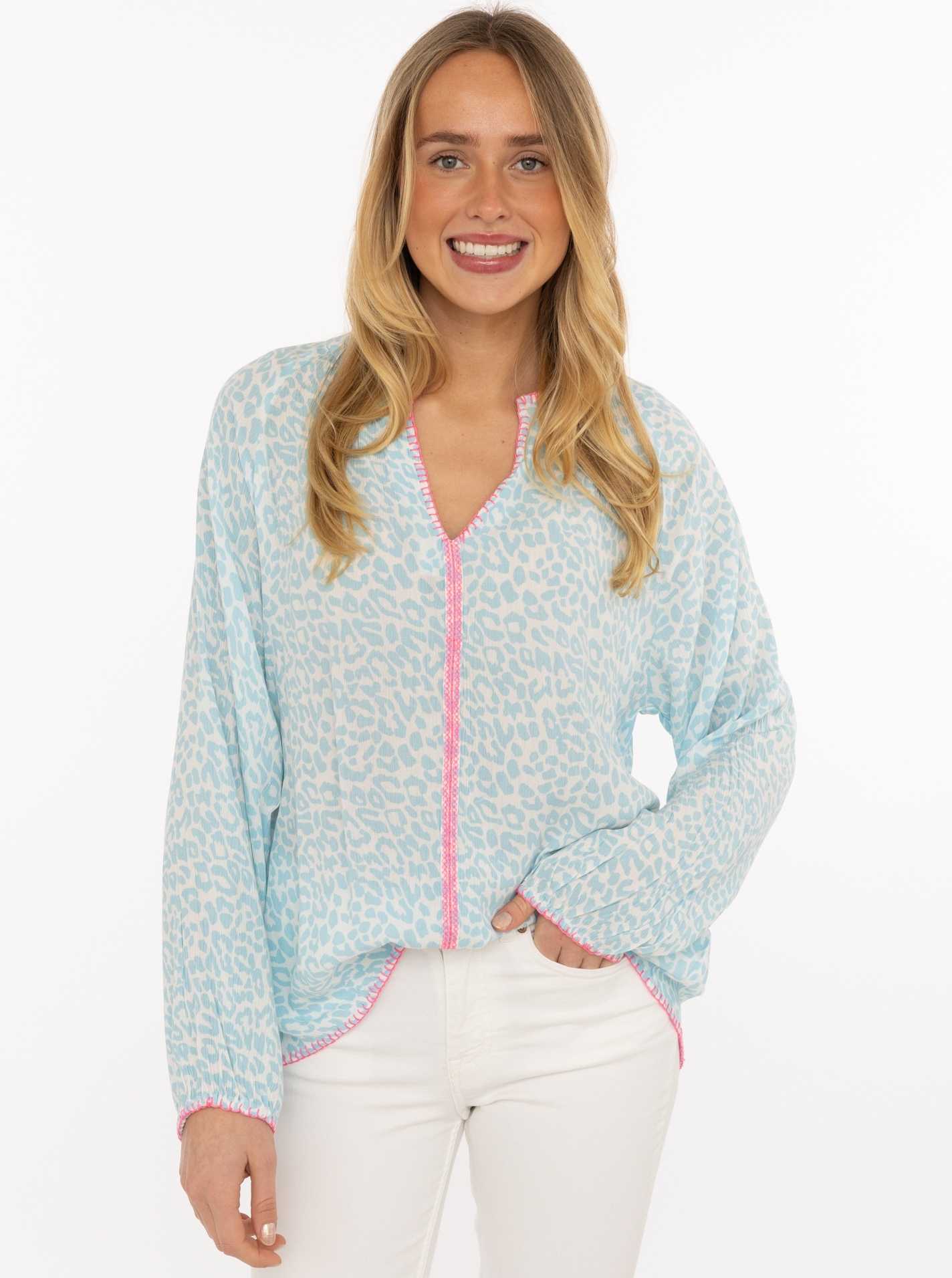 ART69c3b40b3ced6_088_Model_Bluse_WilderLeo_33426_088_Trkis Bluse "Wilder Leo"