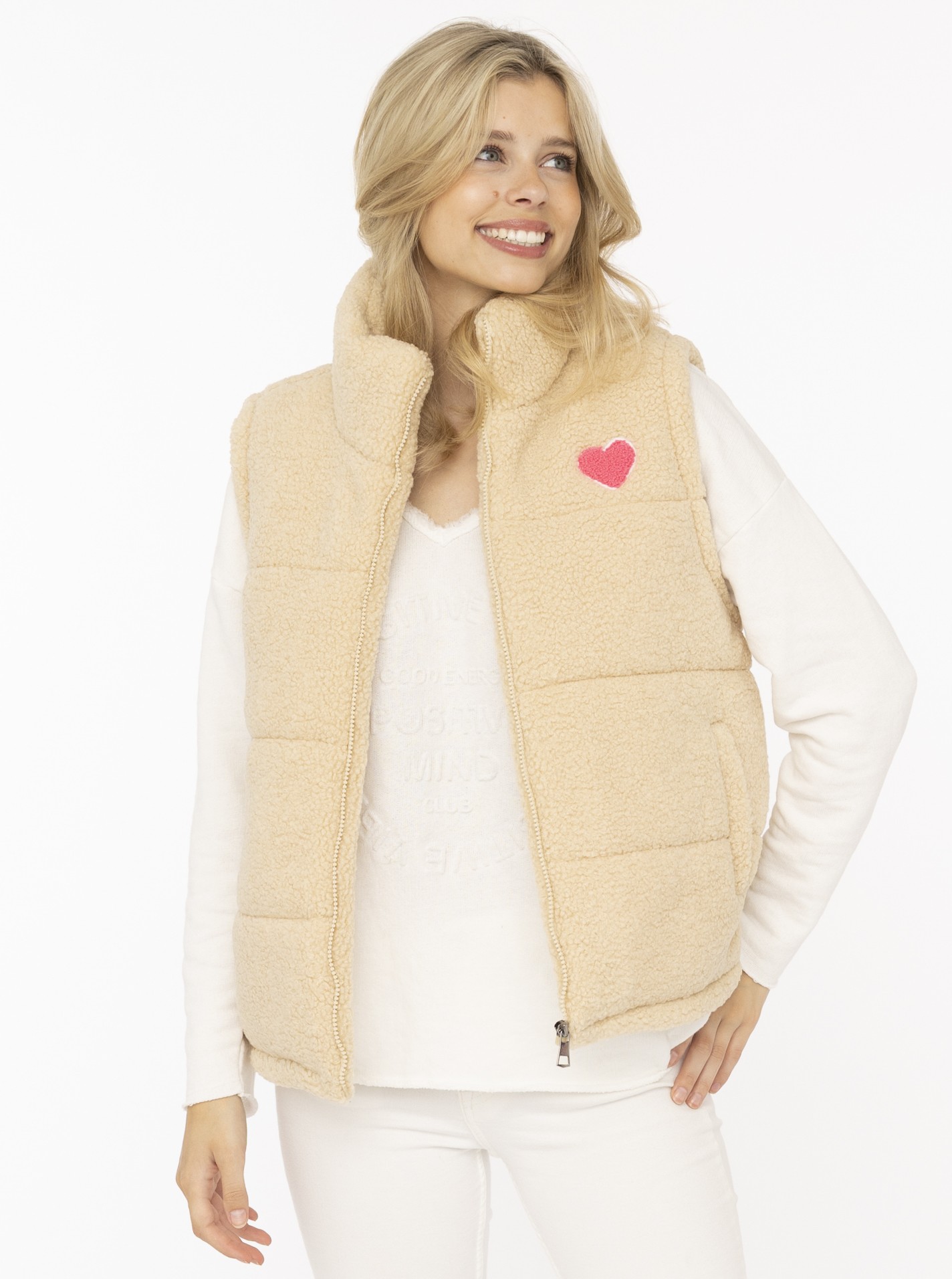 Weste Teddy "Herz Patch"