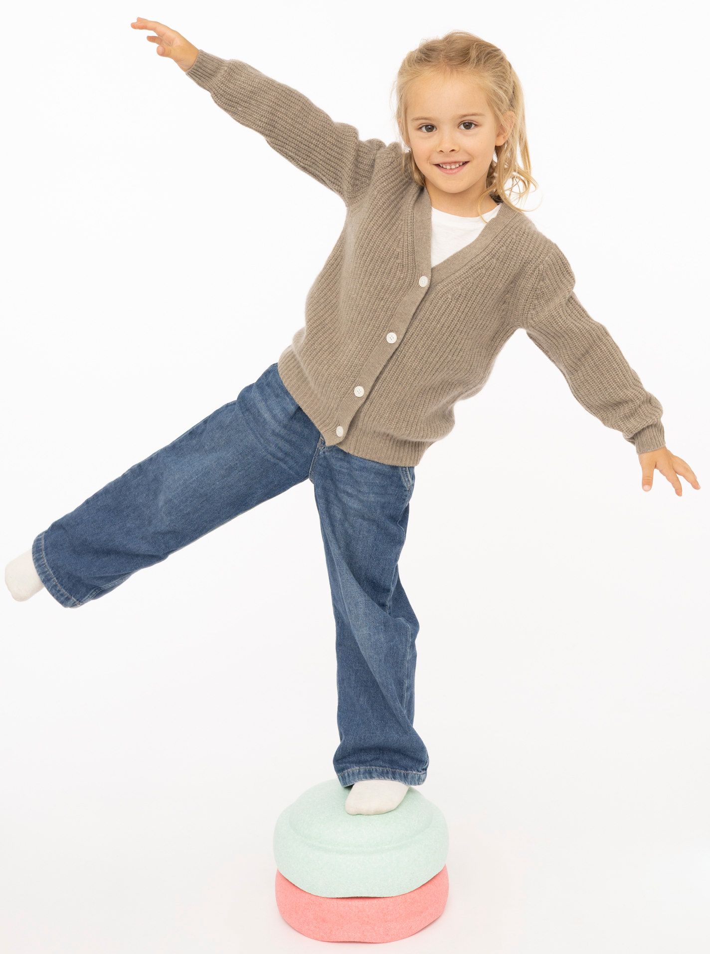 100% Cashmere Kids Gerippter Cardigan