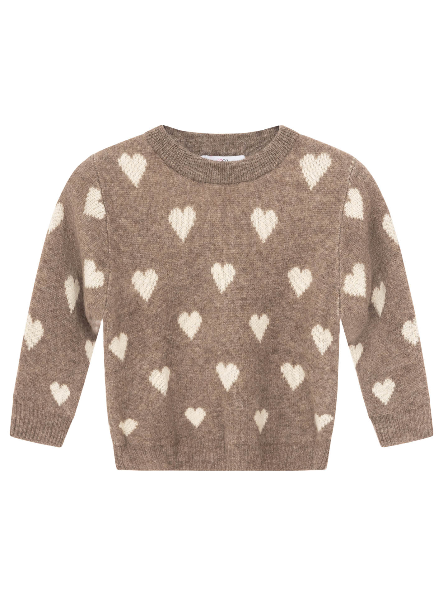 100% Cashmere Kids Rundhals Pullover Herz