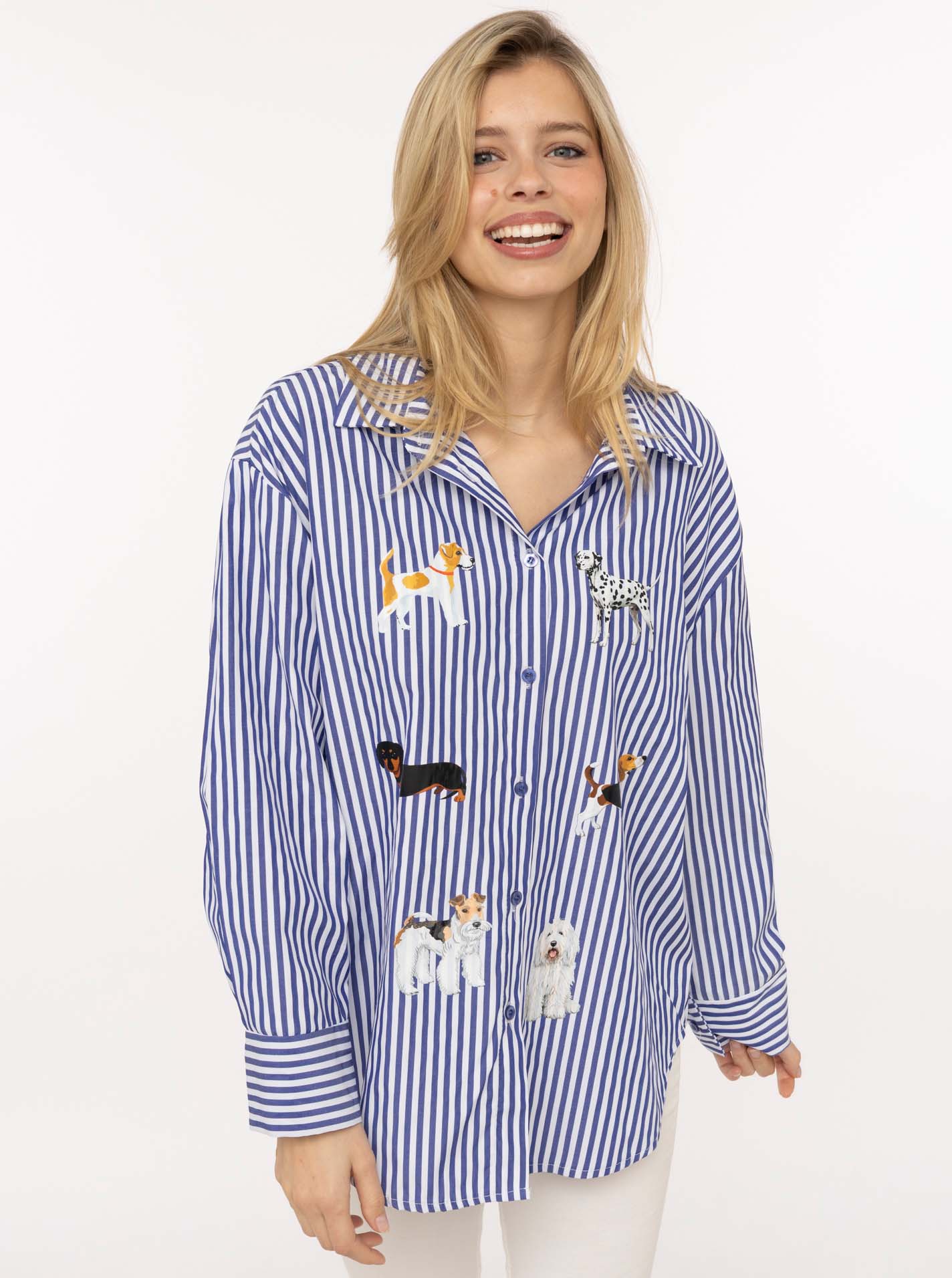 ART69b9726da16bc_005_Model_Hemd_StripesDogs_Marine Streifenbluse "Dogs"