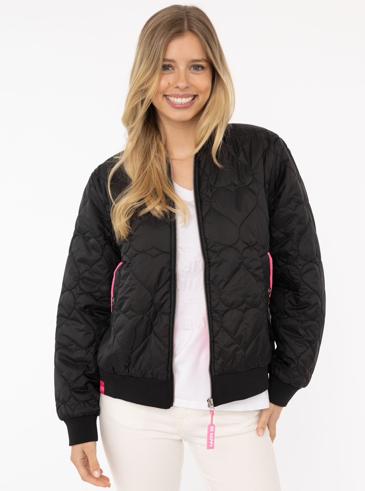 ARTKK687deb867e88c9677 Bomberjacke "Be Happy"