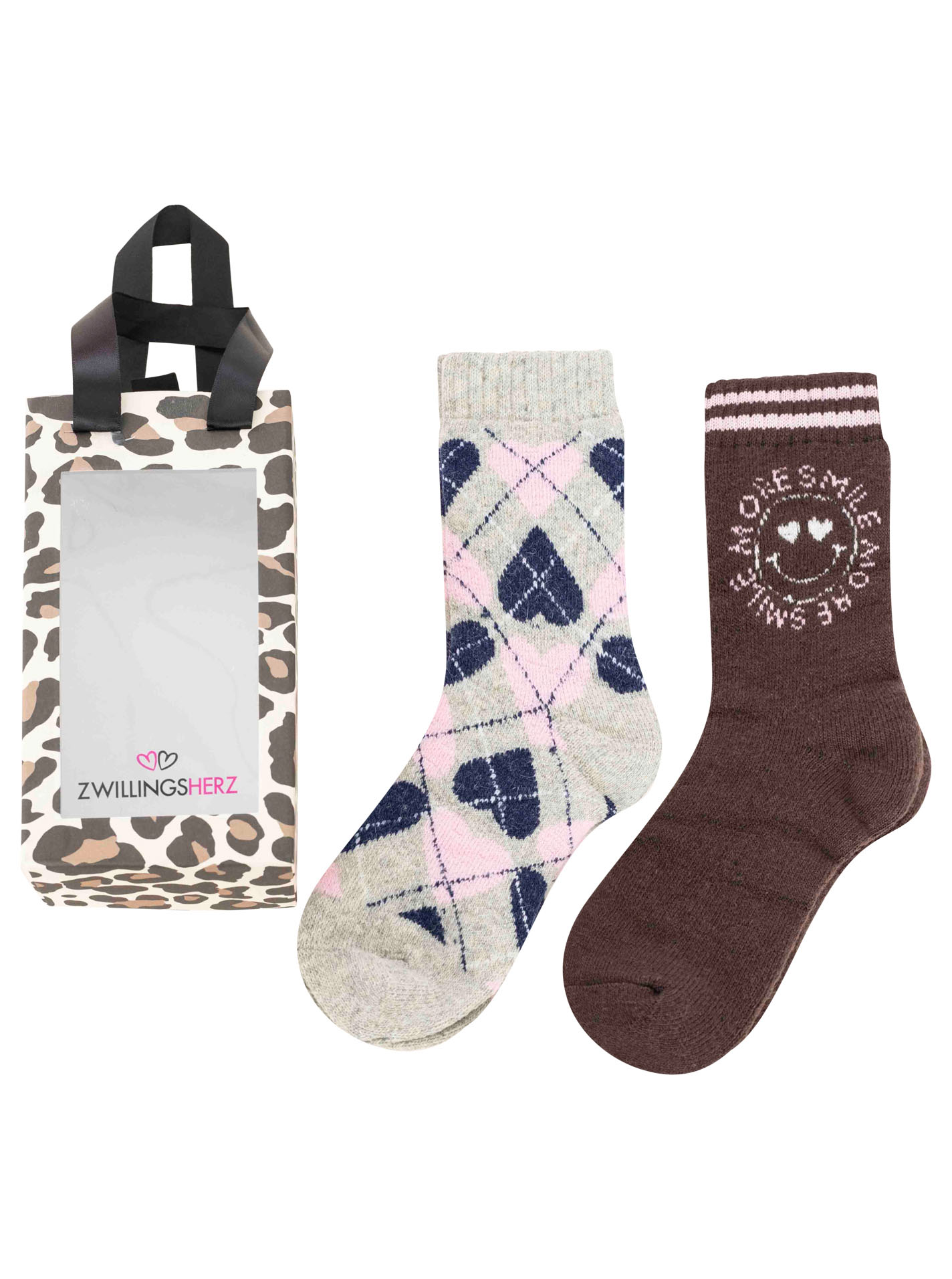 2er Pack Gifting Box Socken "Love & Smile"