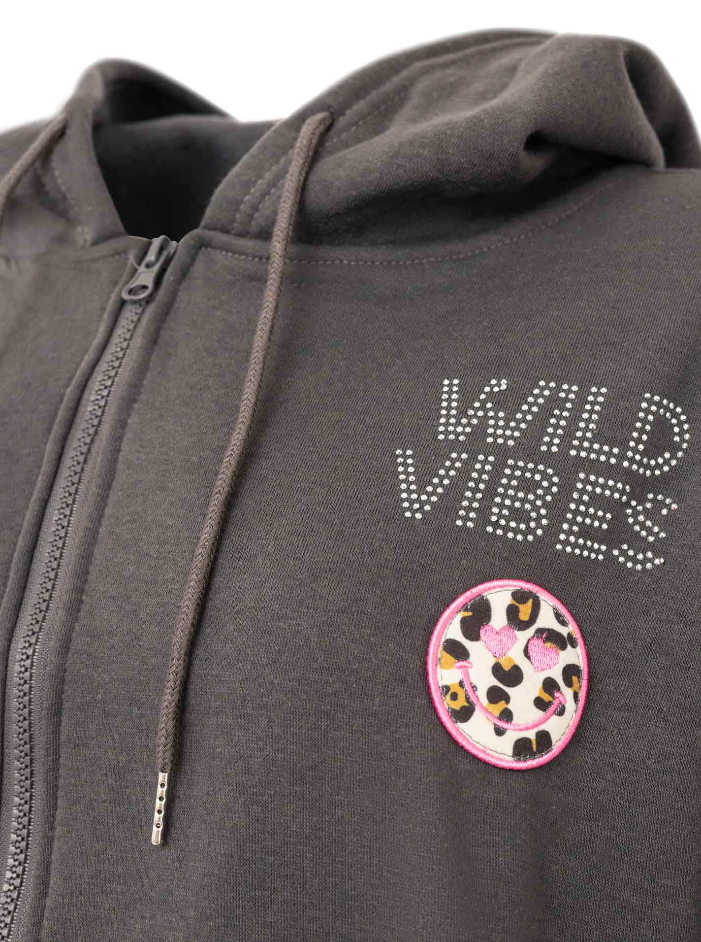 Hoodiejacke "Wild Vibes Strass"