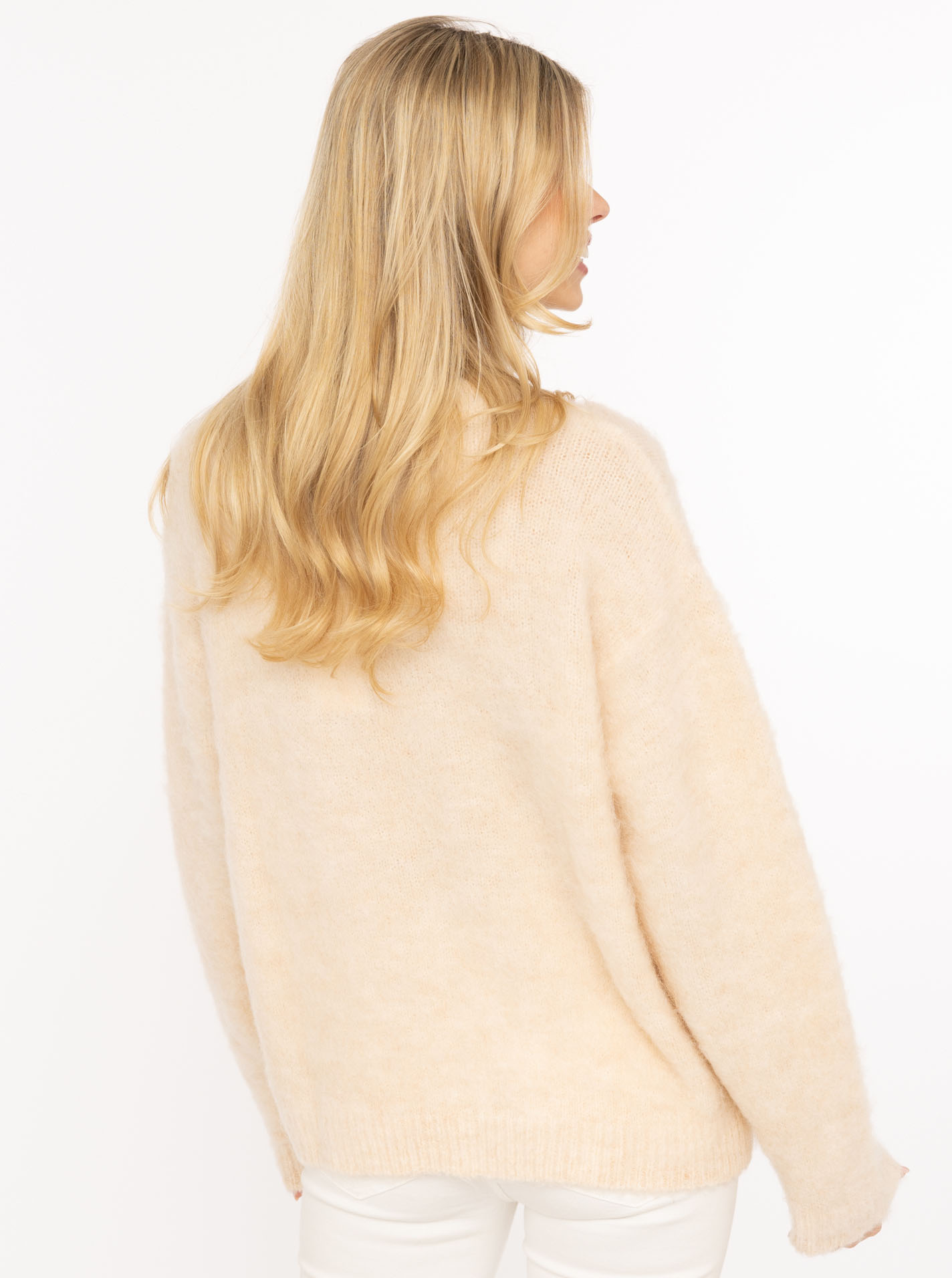 Flauschiger Brushed Alpaka Pullover "Uni"