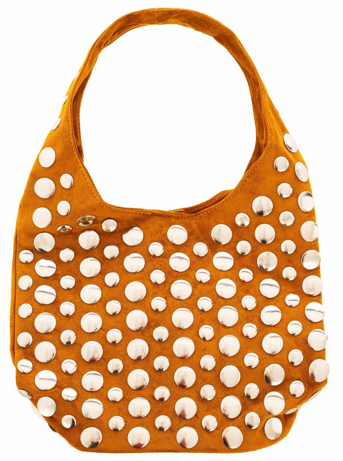 Velour Shopper Boxy "Nieten"