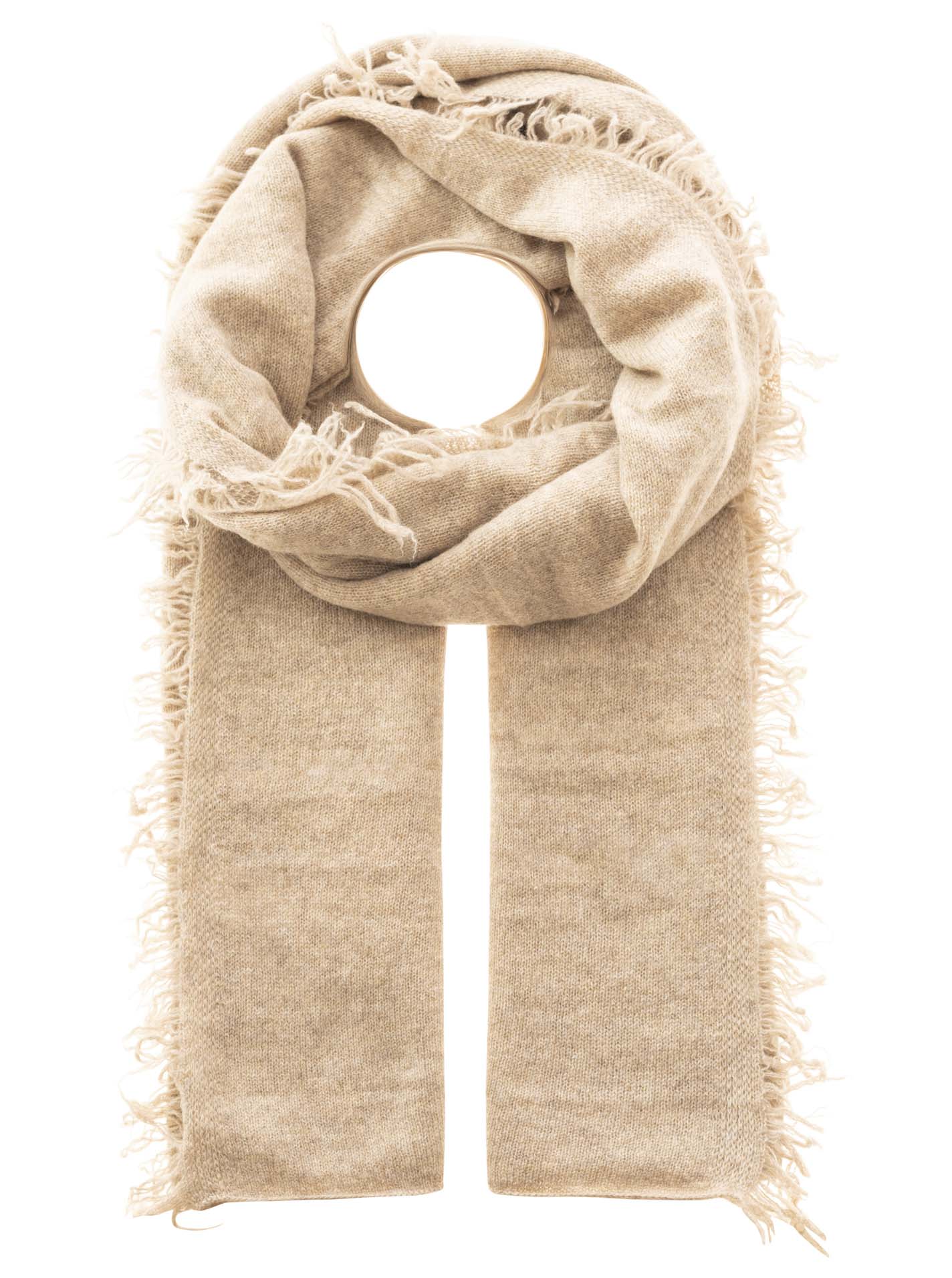 100% Cashmere XXL Fransenschal "Uni"