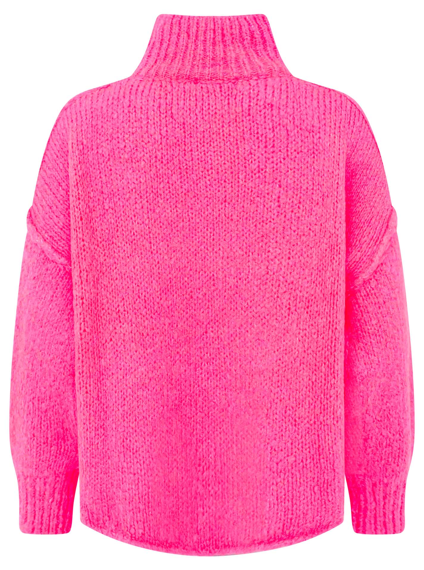 Grobstrick Pullover Stehkragen "Neon"
