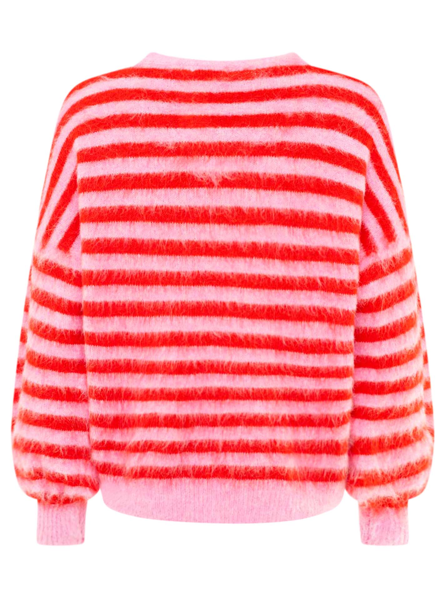 Wollmix Pullover "Neonstreifen"