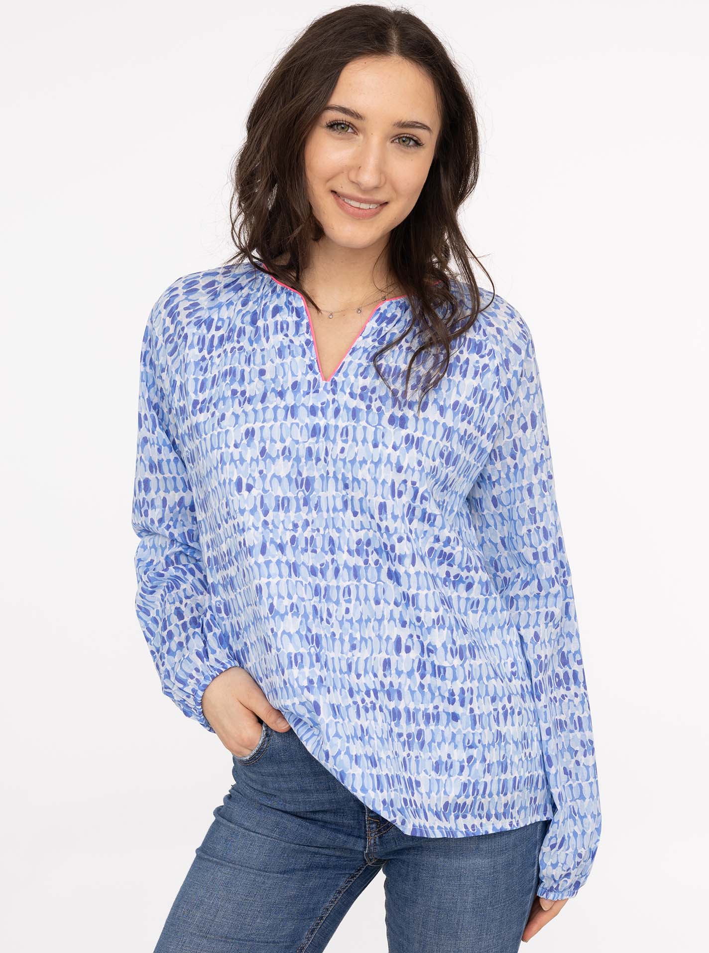 Bluse BW "Aquarell Print"