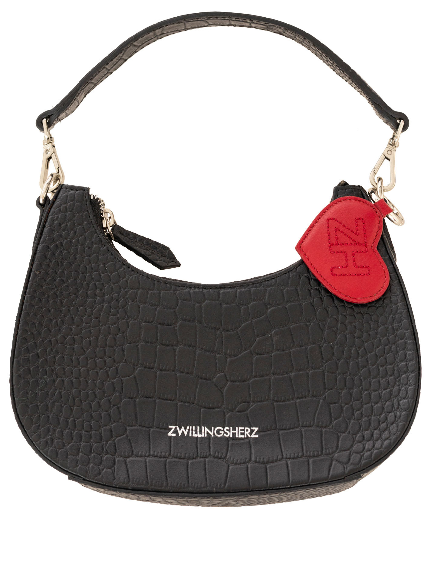 Ledertasche "Halfmoon Croco"