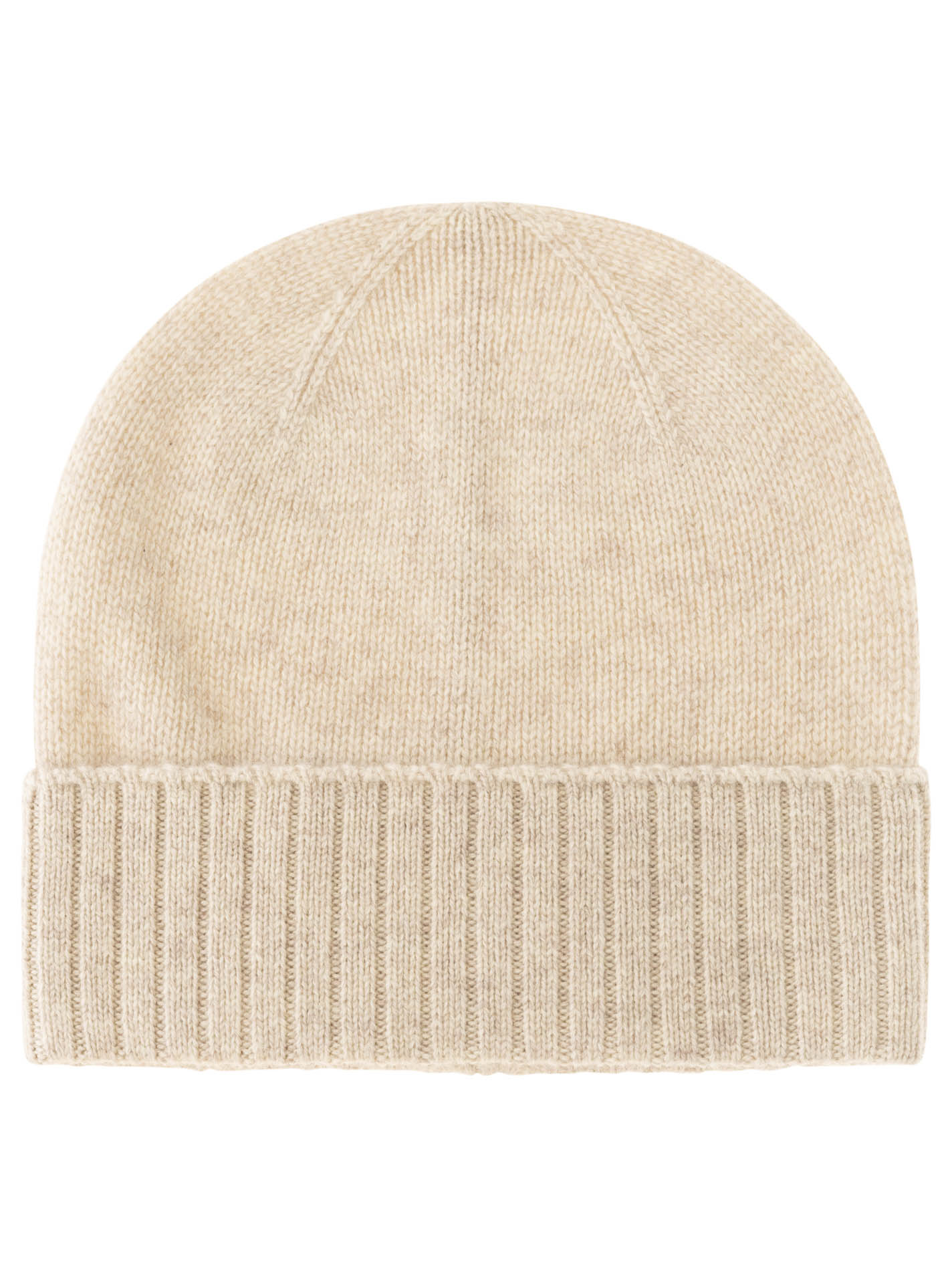 100% Cashmere Mütze gerippter Umschlag