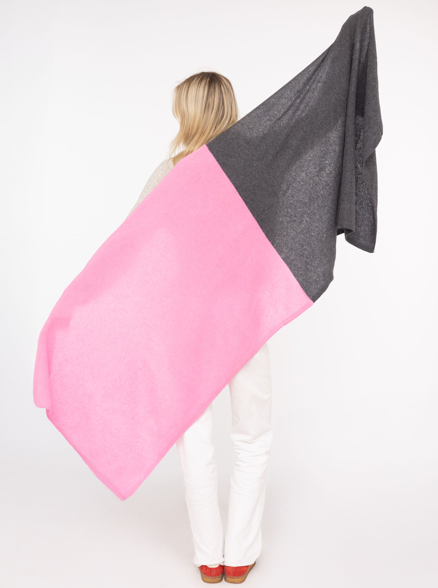 100% Cashmere XXL Stola "Zweifarbig"
