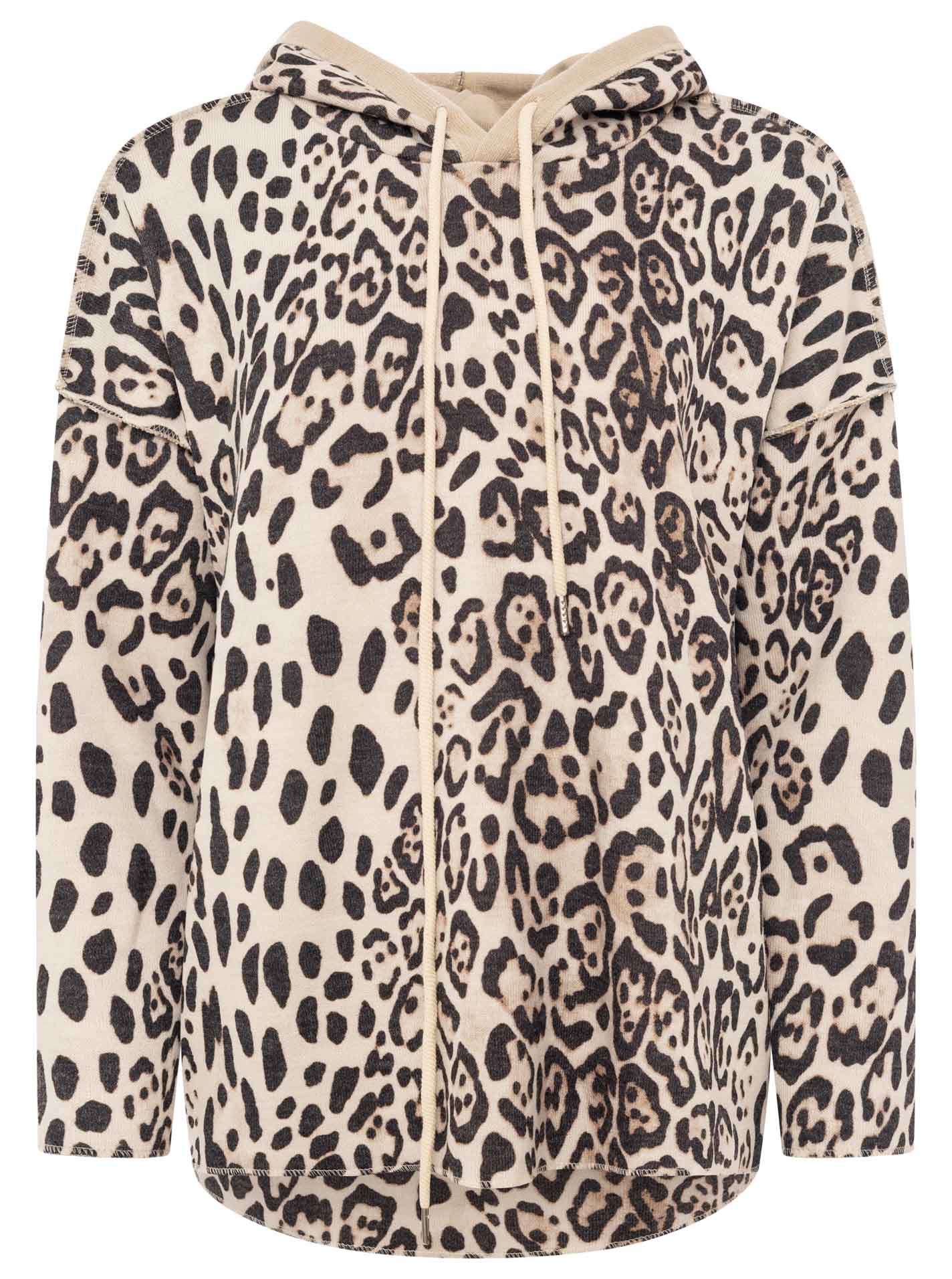 ART694908605603d_029_DoublefaceHoodie_Leo_Beige_Front Doubleface Hoodie "Classic Leo"