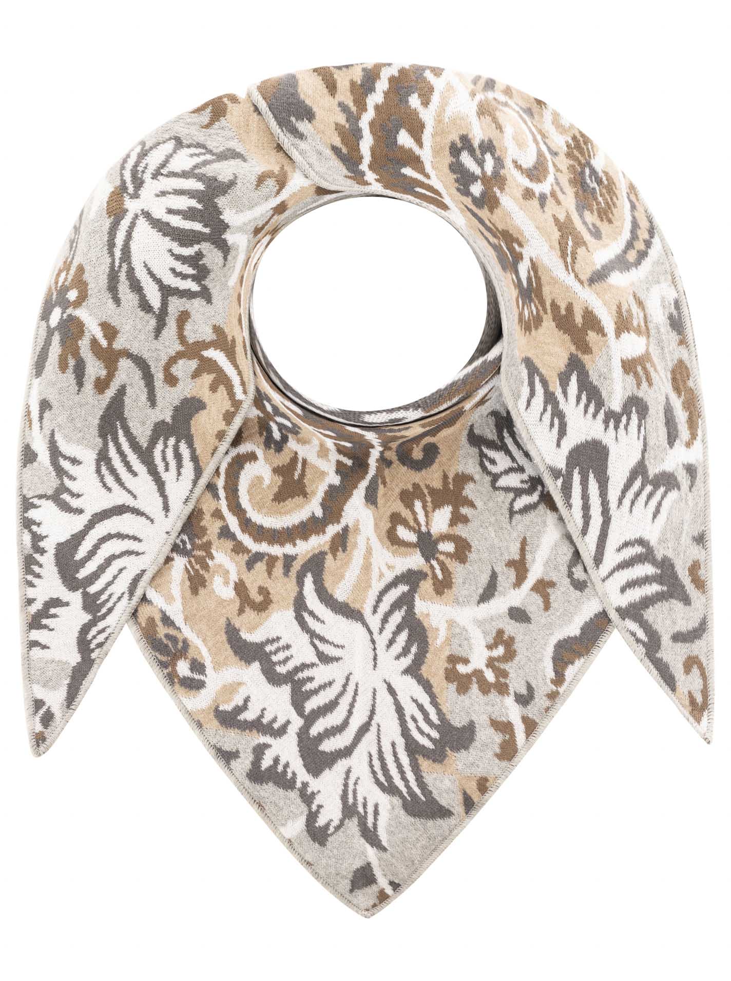 Dreieckstuch BW "Blumen Paisley"