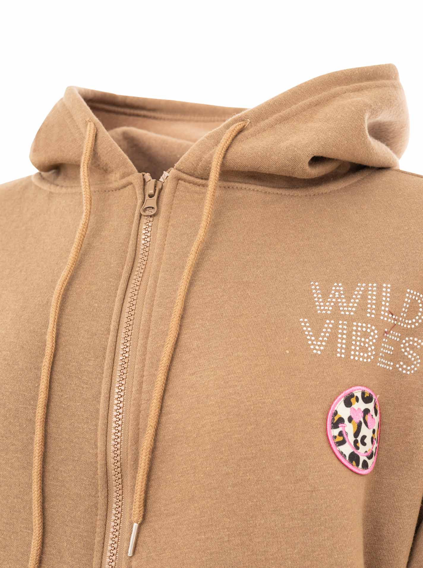 Hoodiejacke "Wild Vibes Strass"