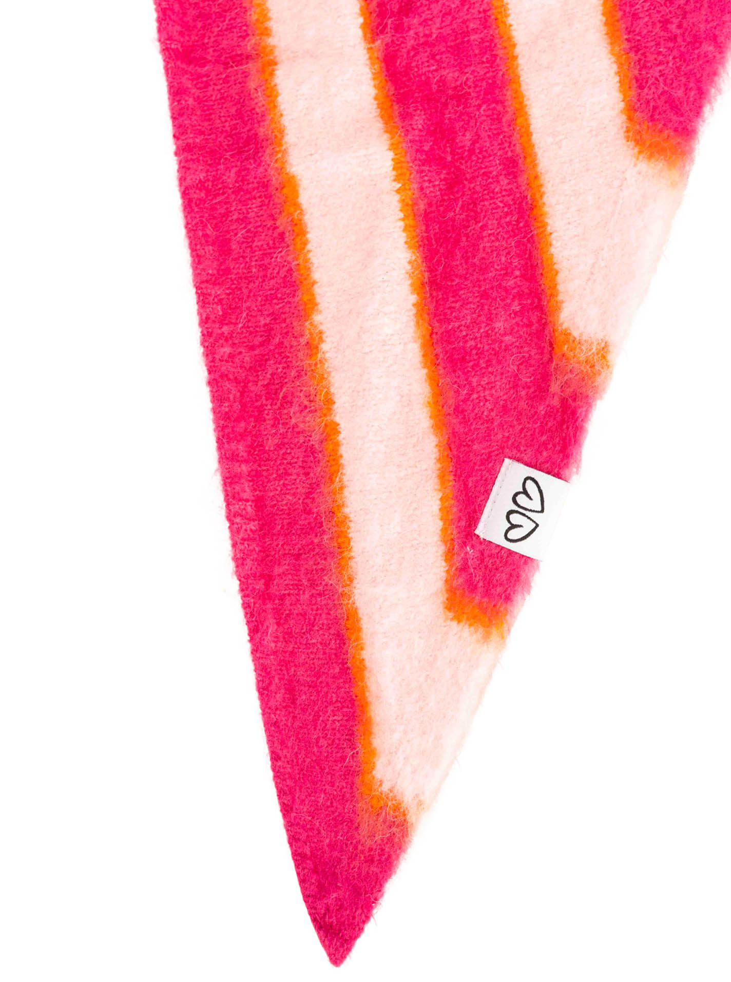 Dreieckstuch Strick "Fluffy Stripe"