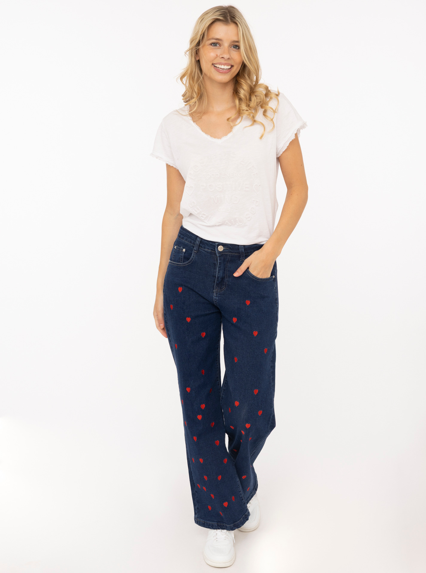 Wide Leg Jeans "Herz"