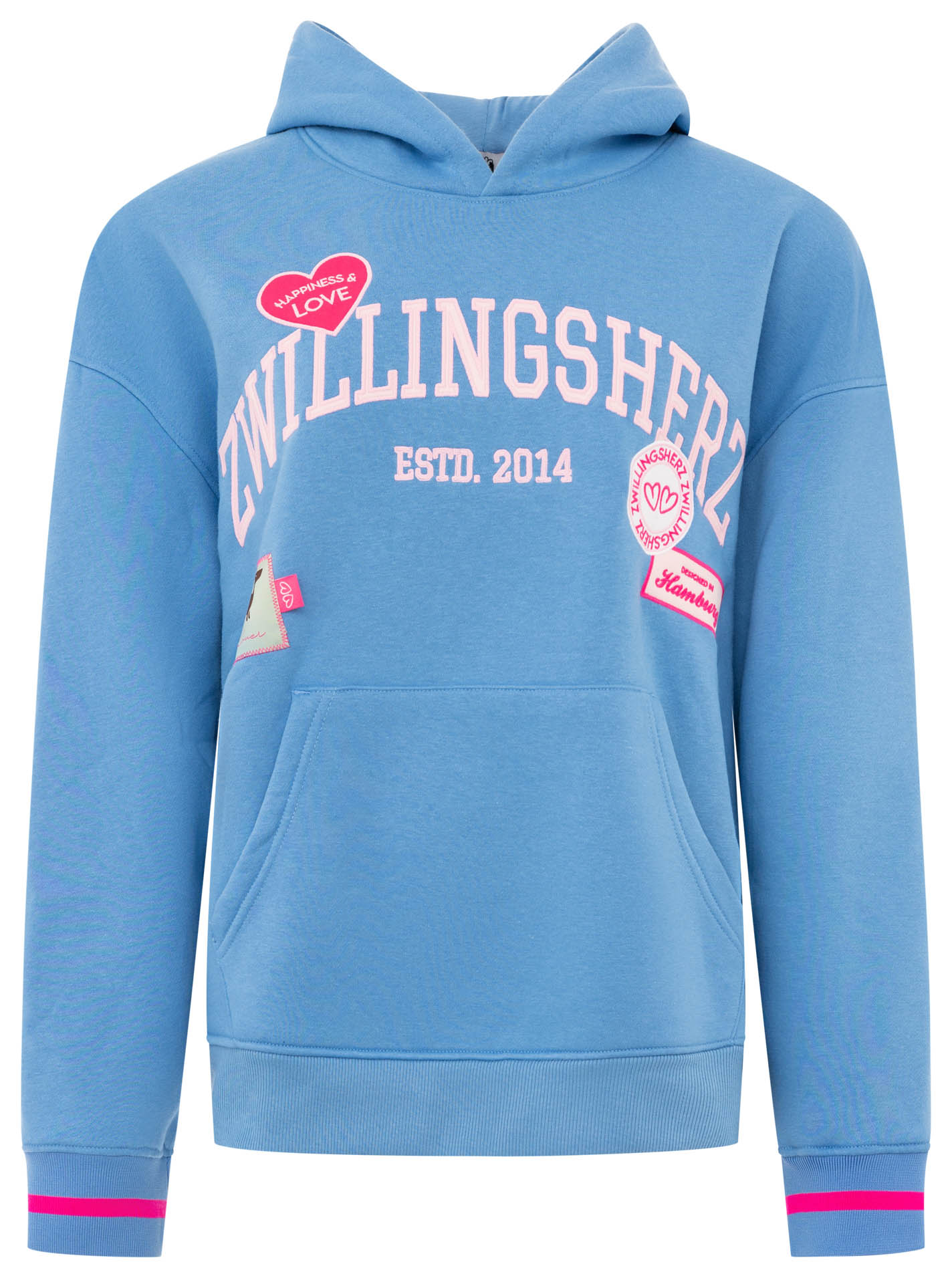 Oversize Hoodie "Zwillingsherz Patches"