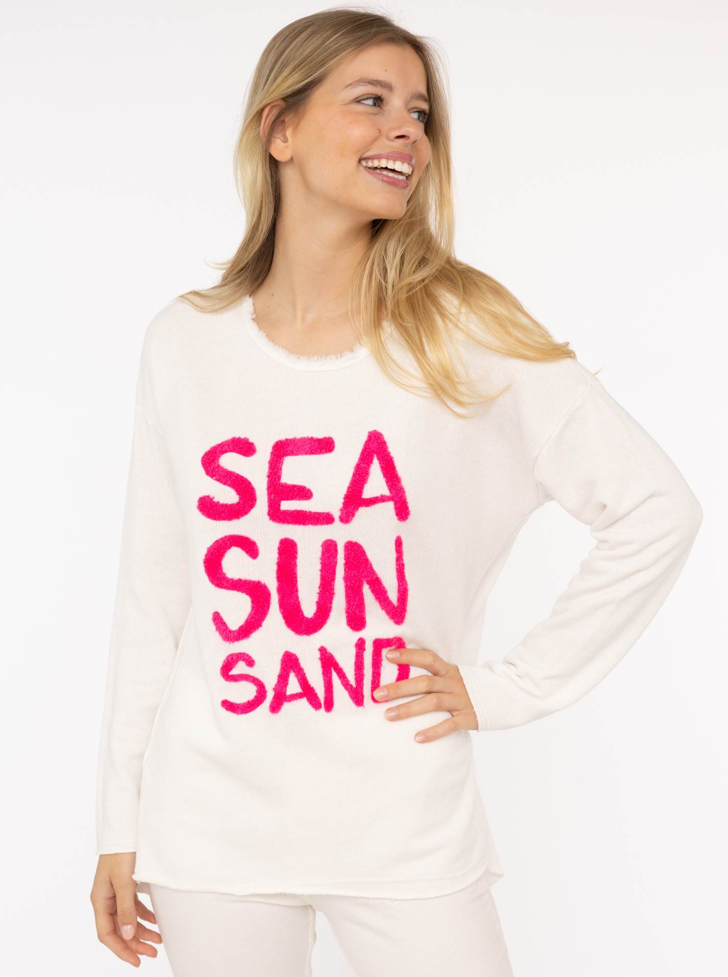 Pullover Sweat V-Schnitt "Sea Sand Sun"