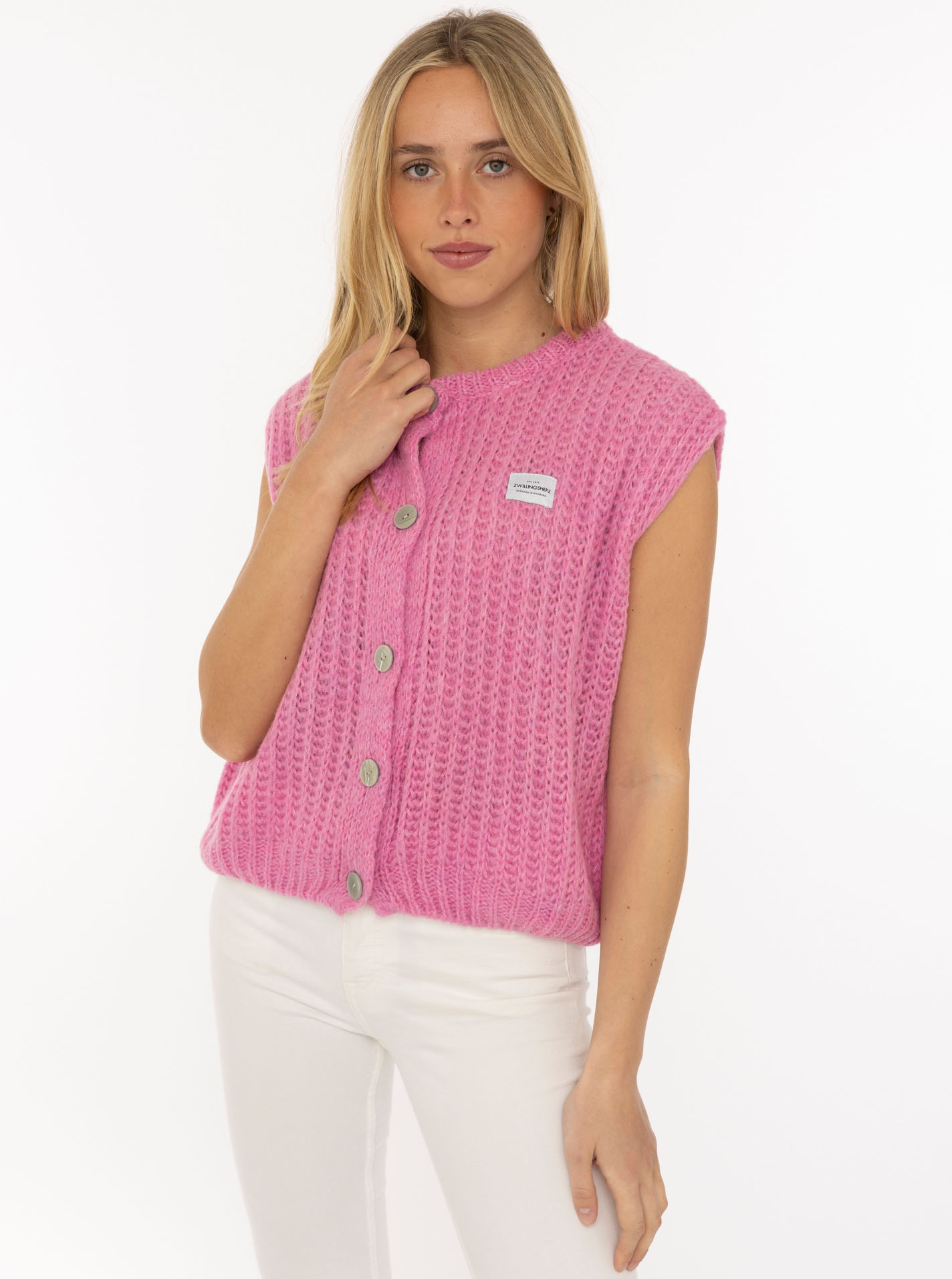 Grobstrick Weste "Colors"