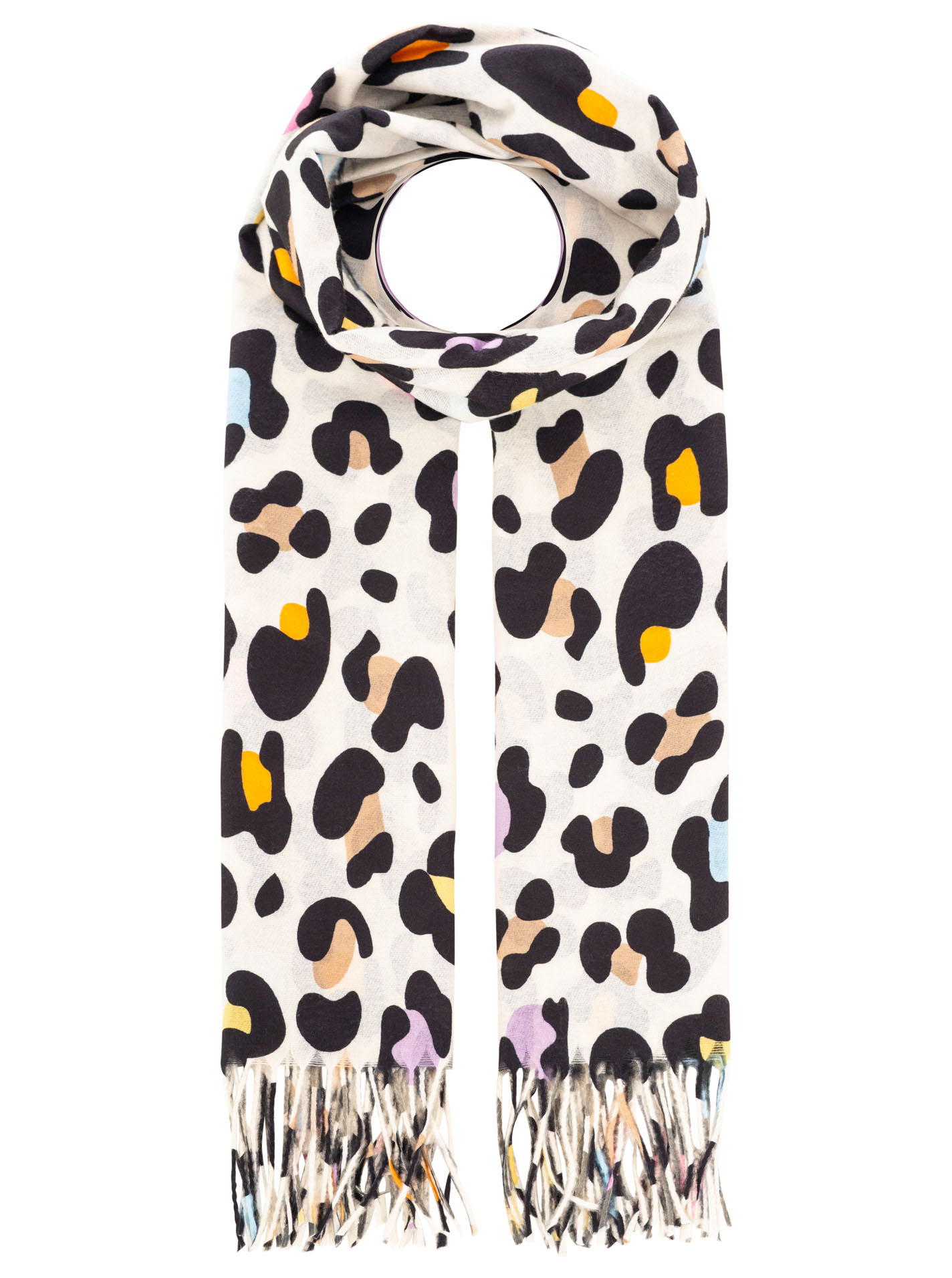 Schal Digital Print "Leo Fringe"