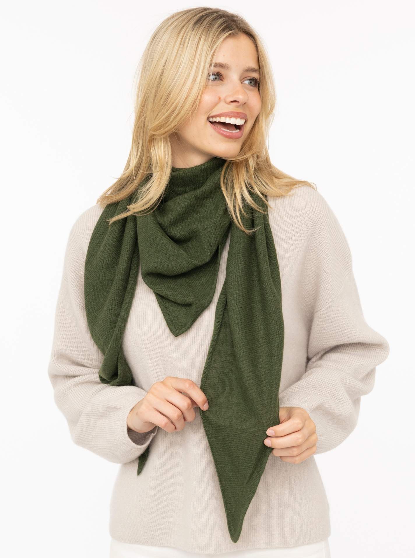 100% Cashmere Dreieckstuch "Uni"