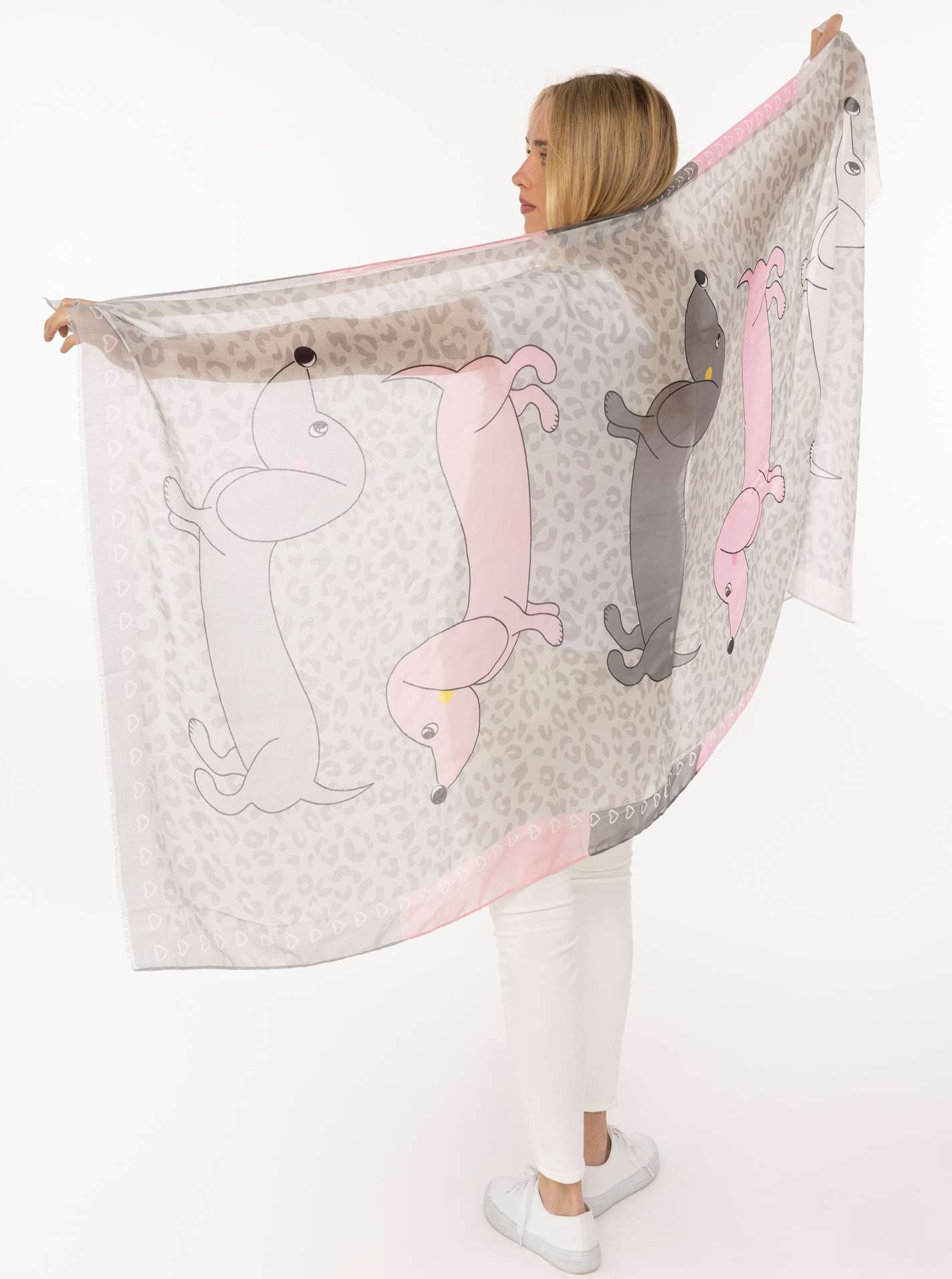 Schal Viskose Mix "Leo Dogs"