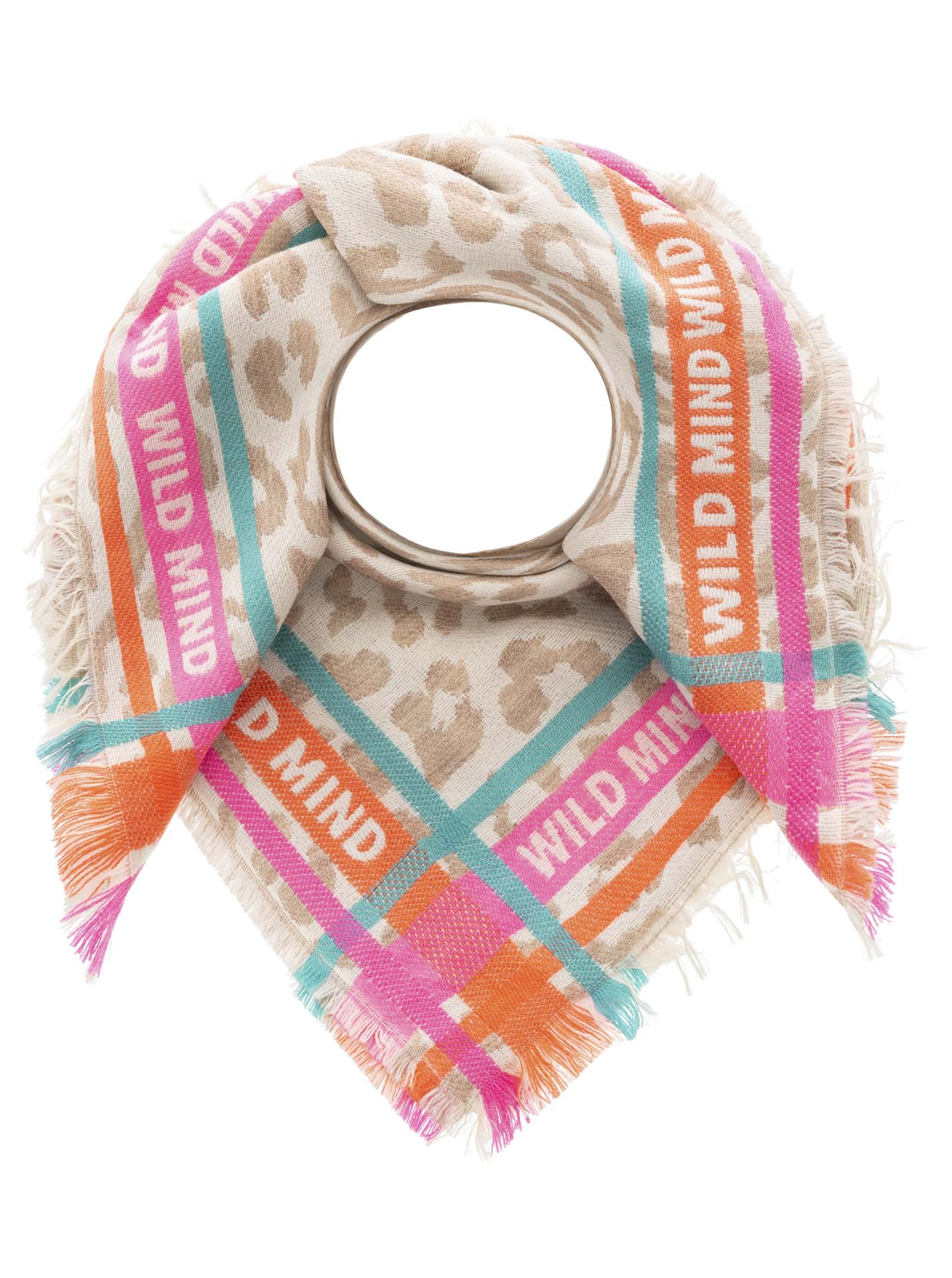 Vierecktuch BW/Wolle "Wild Mind"