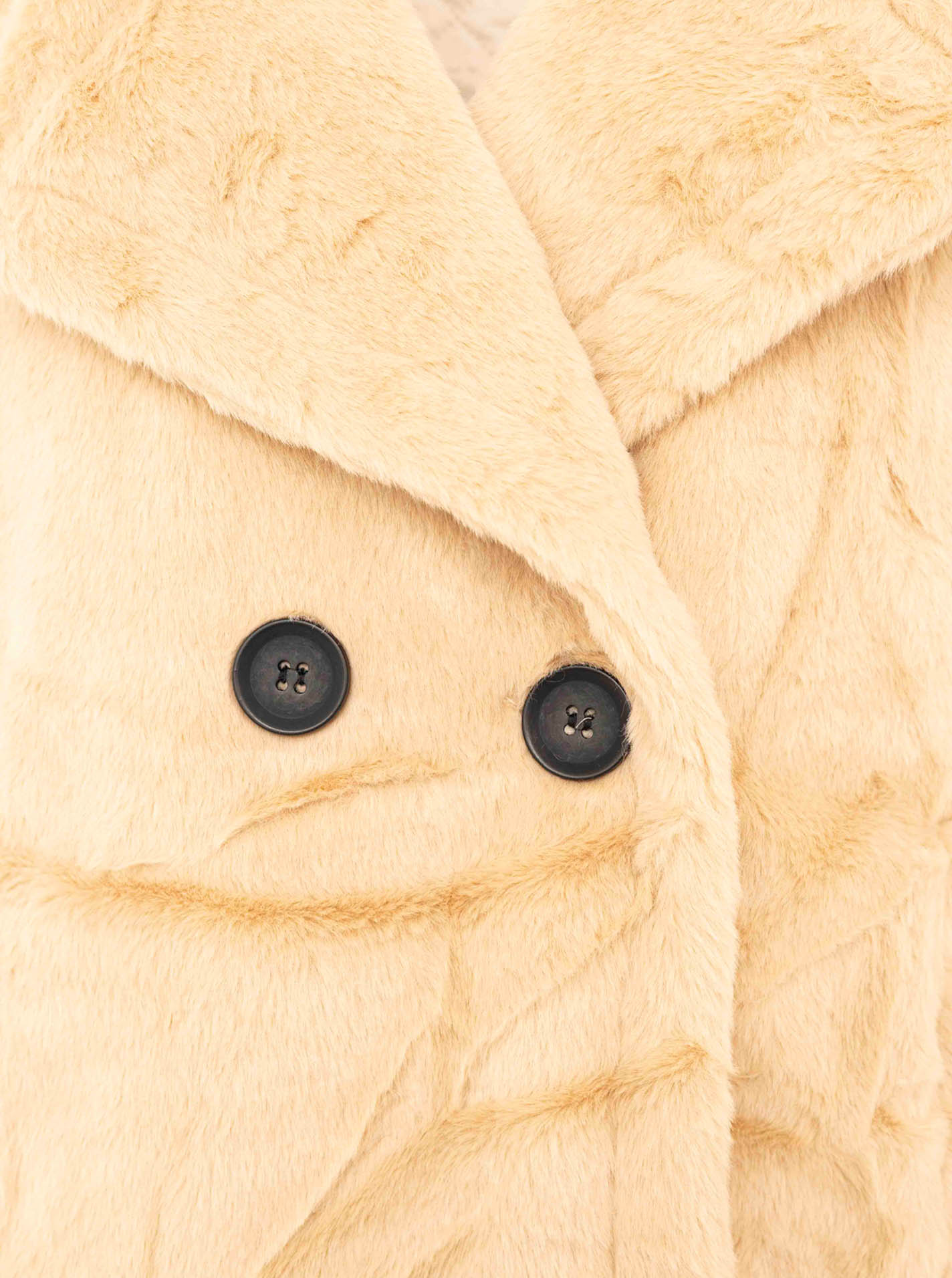 Jacke Fake Fur Doppelreiher "Uni"