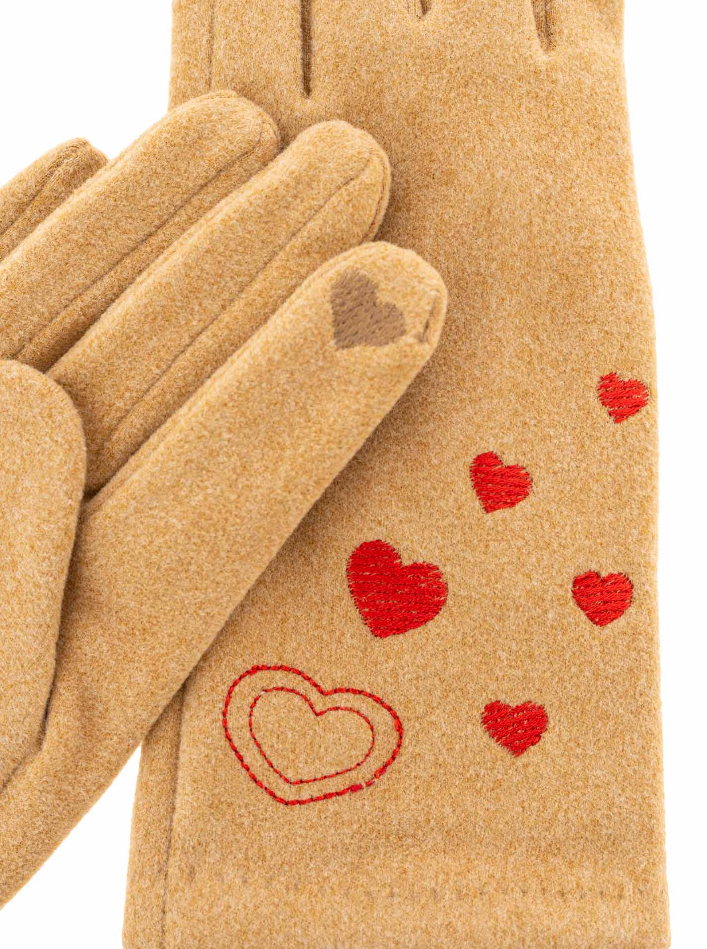 Handschuhe Stickerei 10er Set "Herzen"