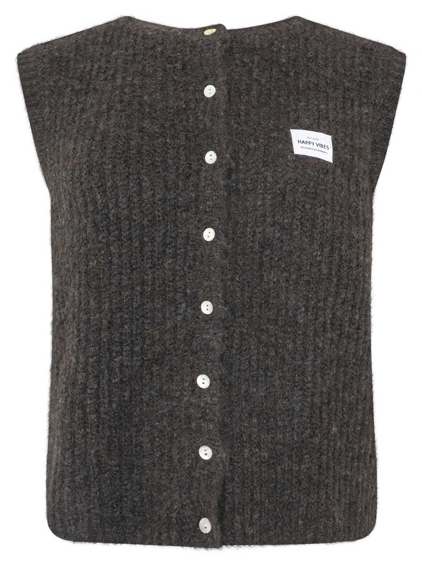 Strickweste mit Knöpfen und Patch