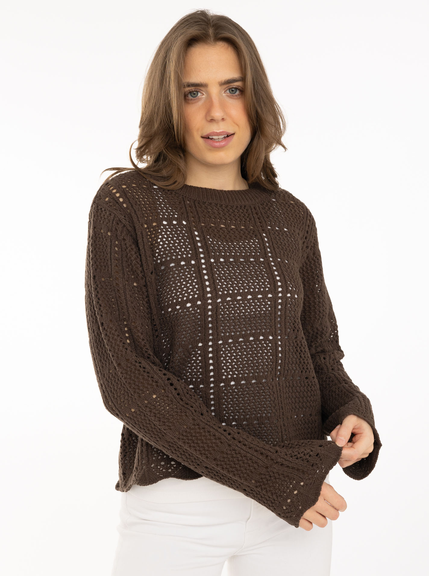 Pullover mit Lochstrick