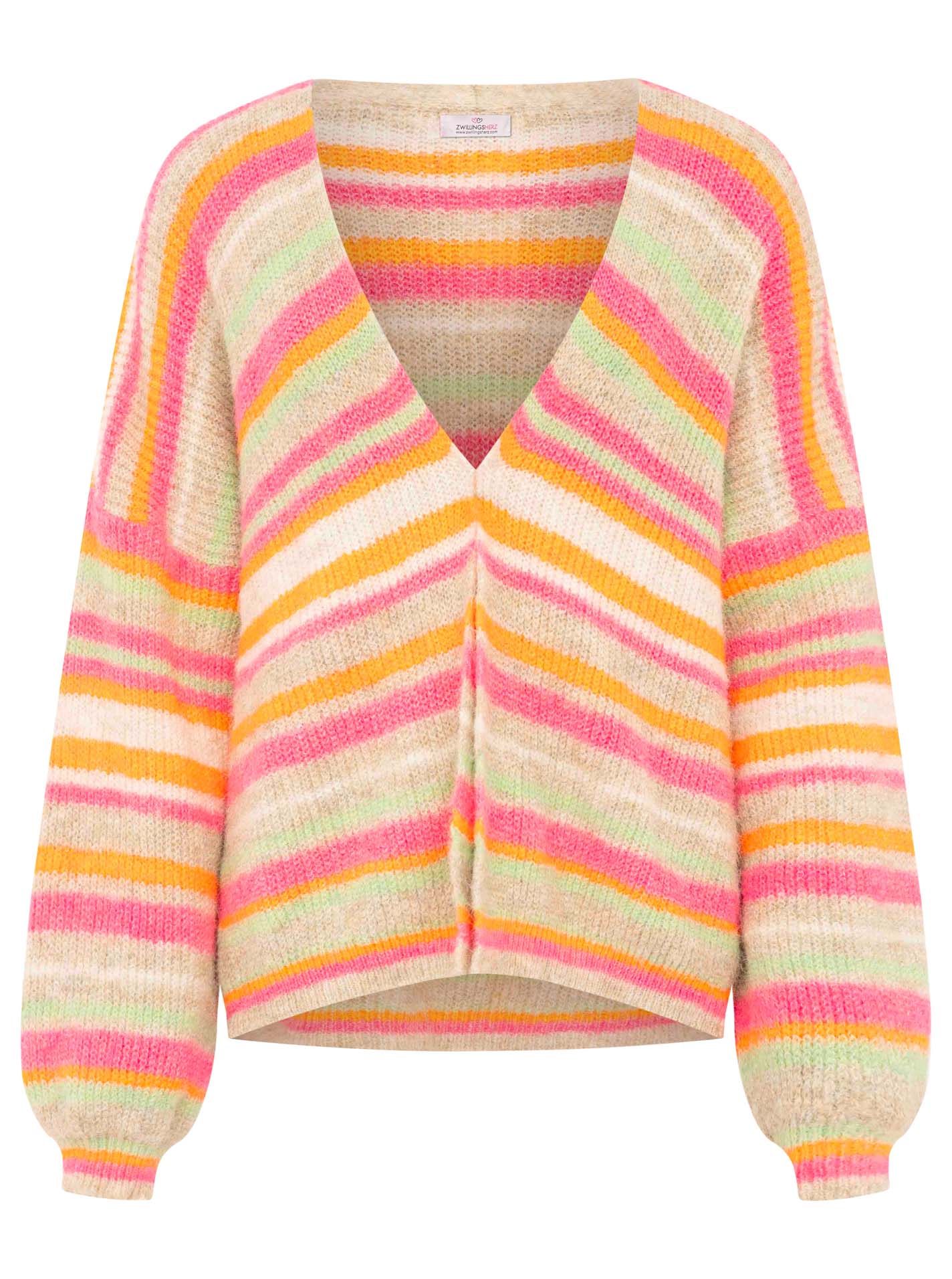Oversize Cardigan "Neonstreifen"