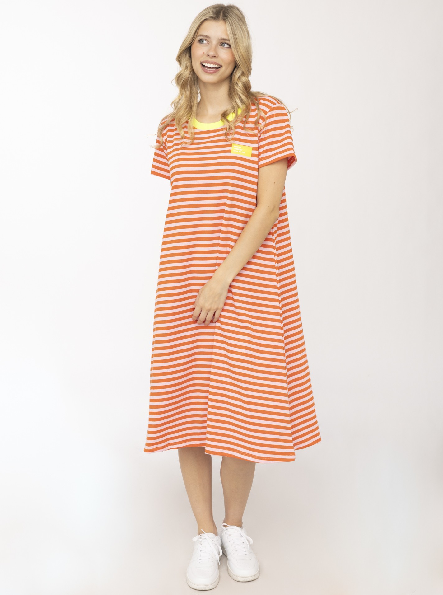 Sweat Kleid "Neon Streifen"