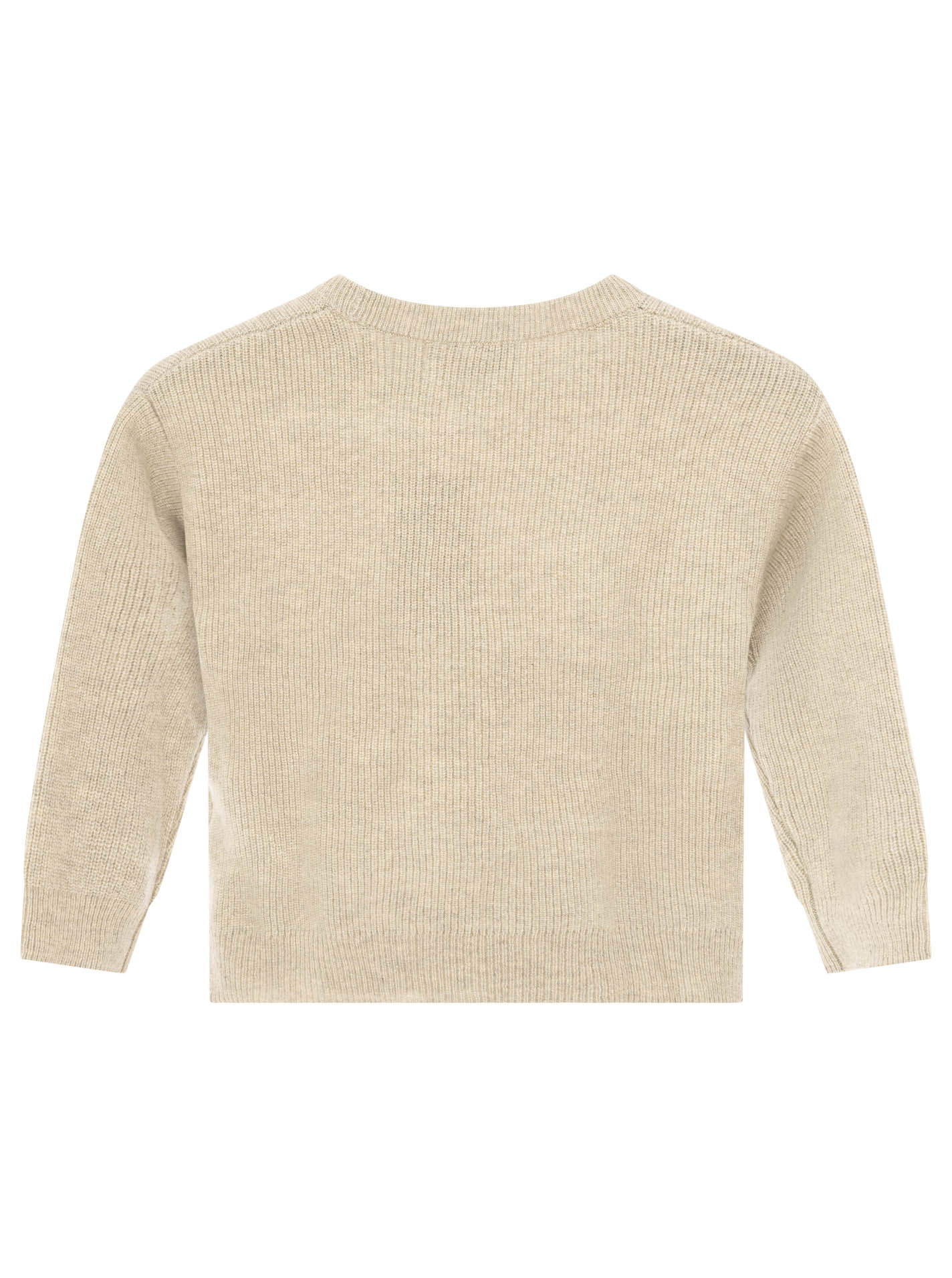 100% Cashmere Kids Rundhals Pullover gerippt