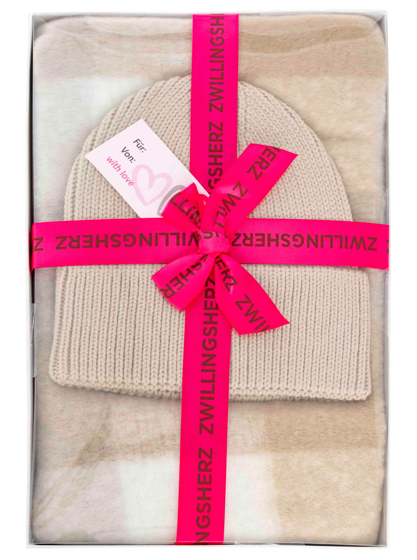 Geschenk Set Mütze & Schal "Karo"
