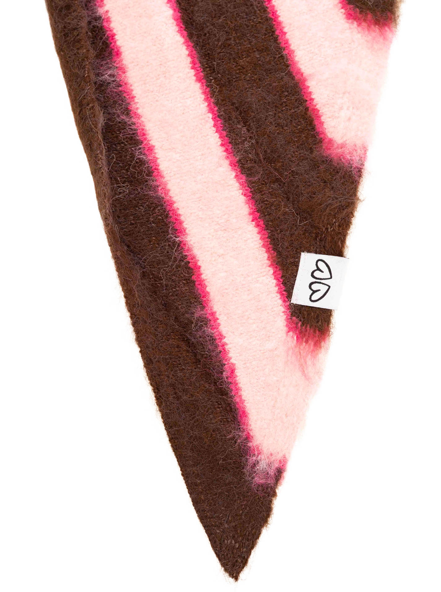 Dreieckstuch Strick "Fluffy Stripe"