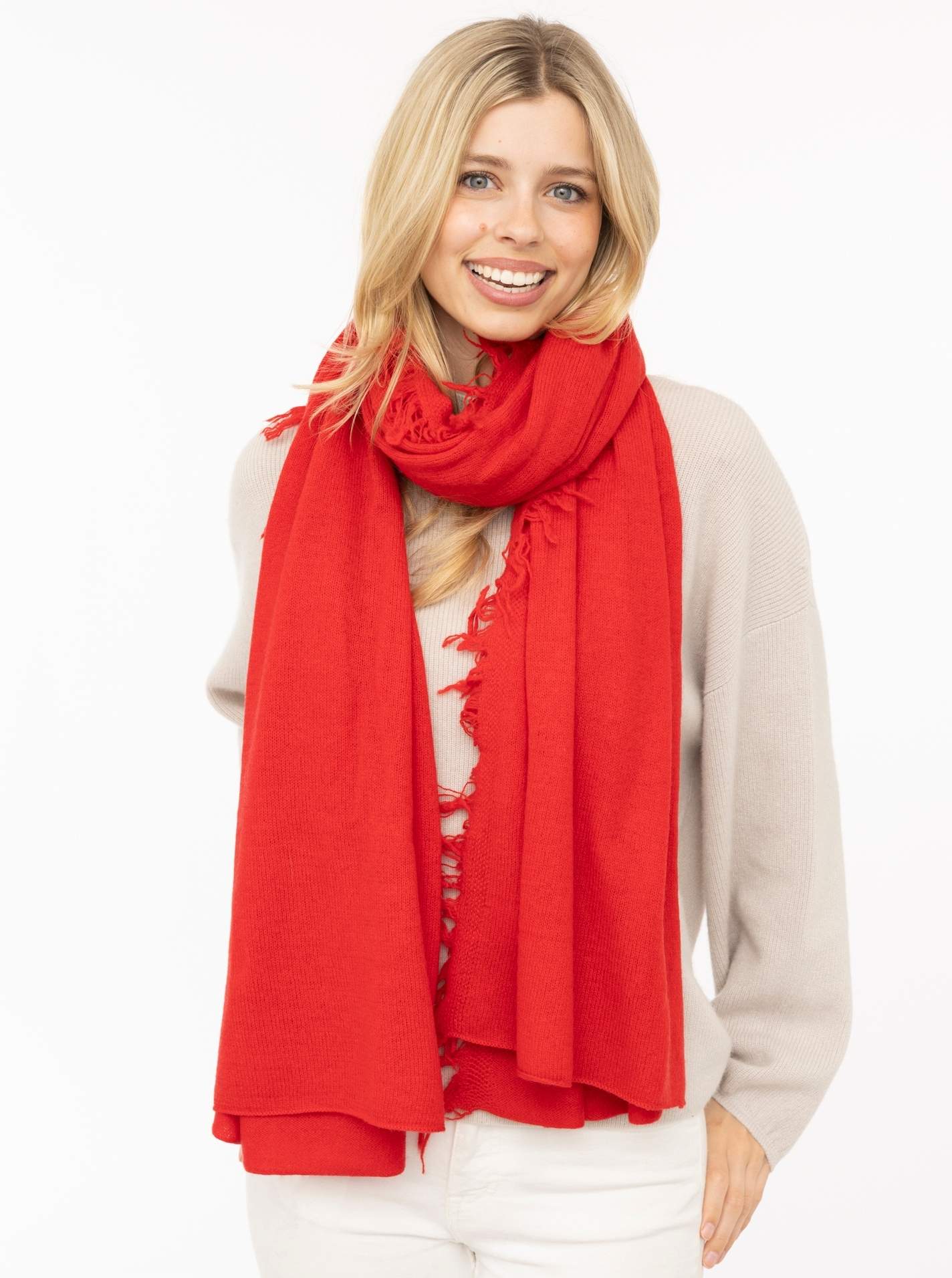 100% Cashmere XXL Fransenschal