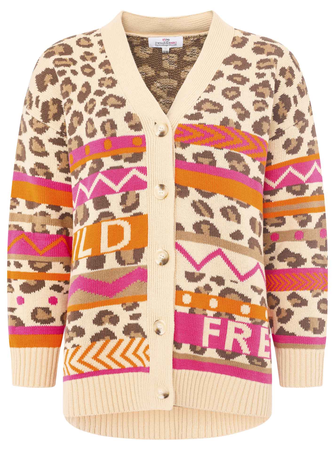 Cardigan BW "Smile Fun Happy"