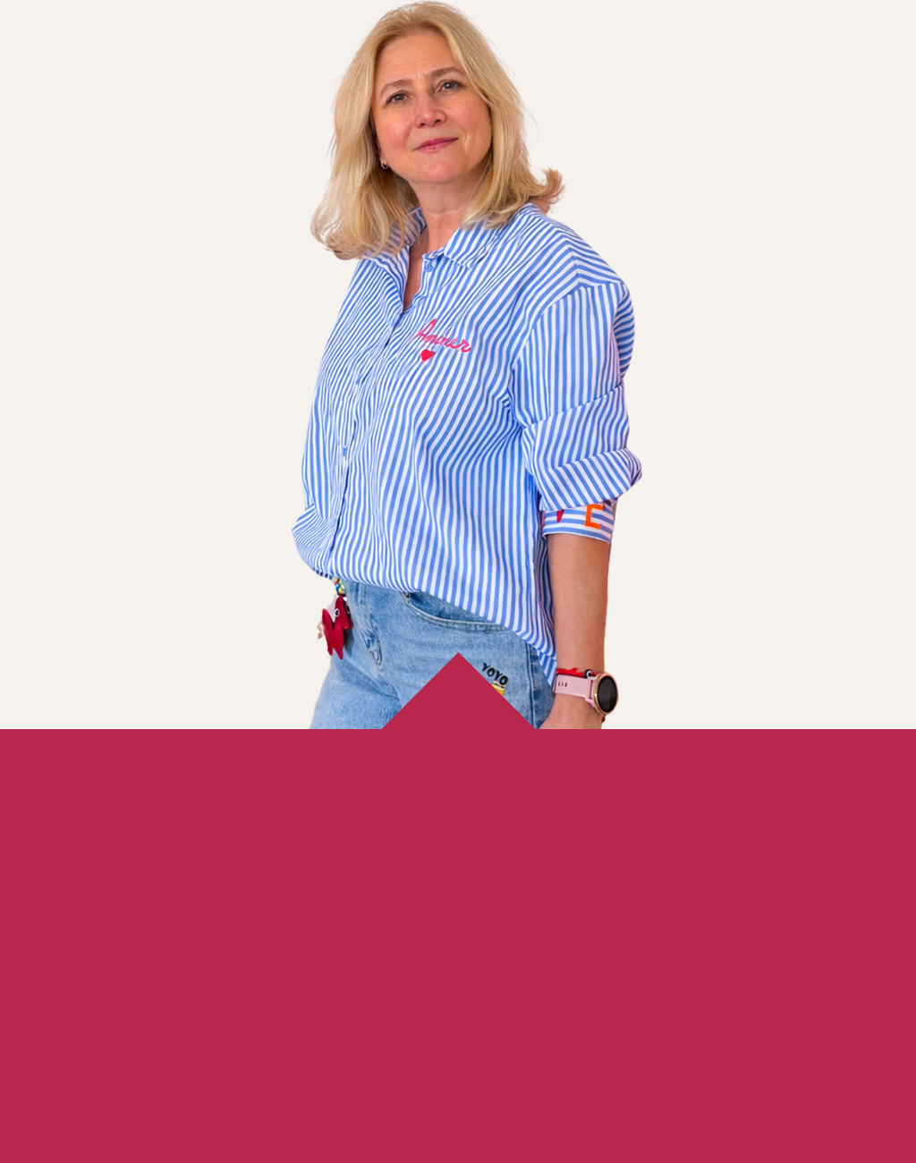 Oversize Bluse "Streifen & Amore"