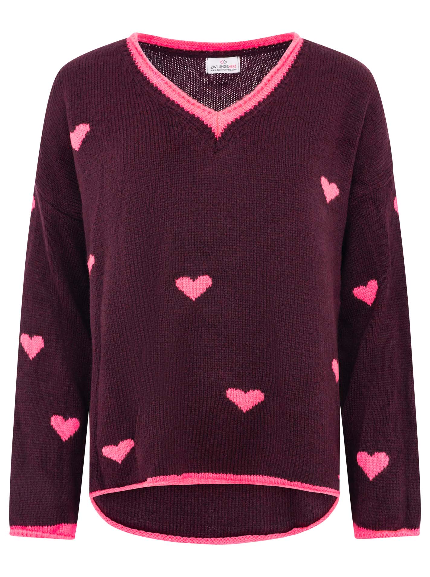 Strickpullover Wollmix "Herzchen"