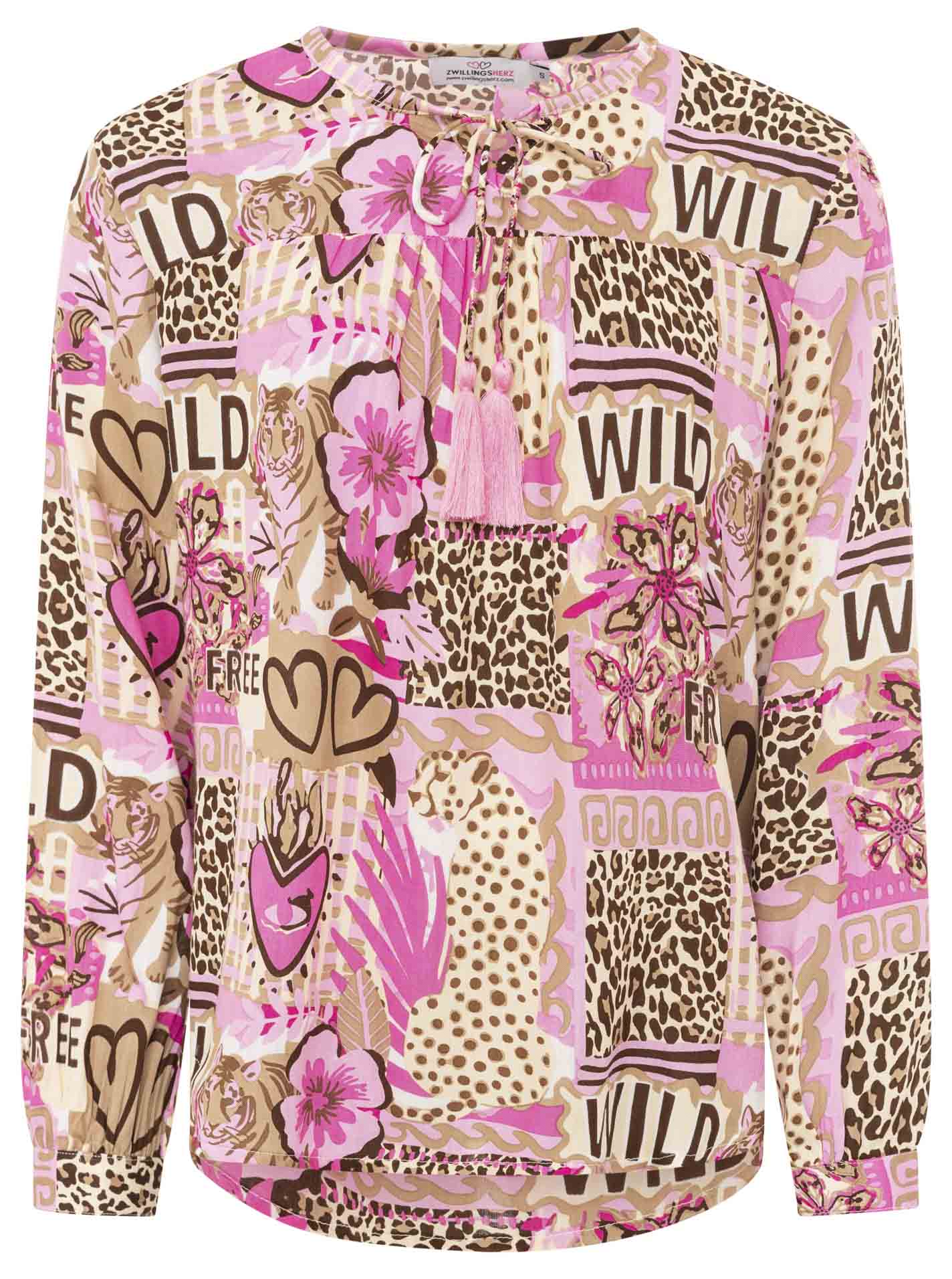 Bluse "Safari Patchwork"