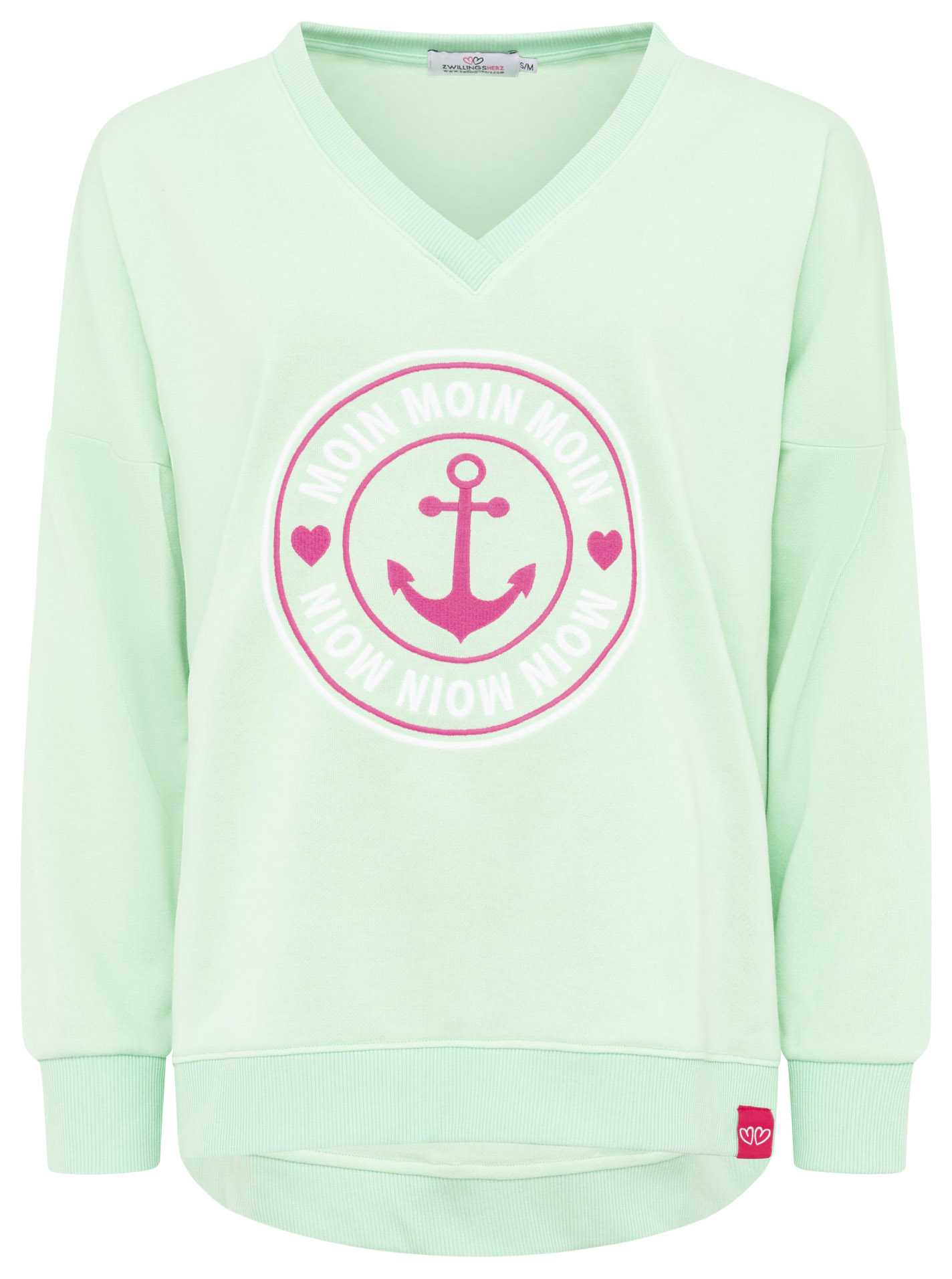 Pulli Sweat V-Neck "Moin Anchor"
